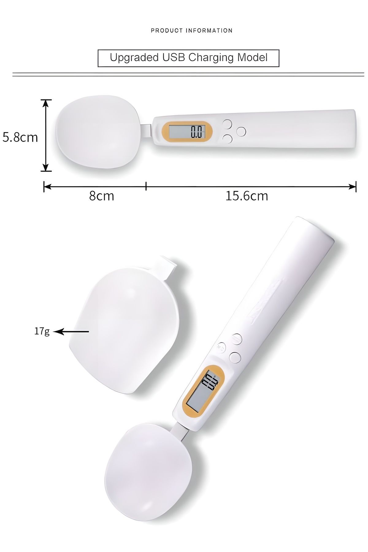 COOYA-Digital Measuring Spoon, Electronic Measuring Spoon Scale, with LCD Display 4