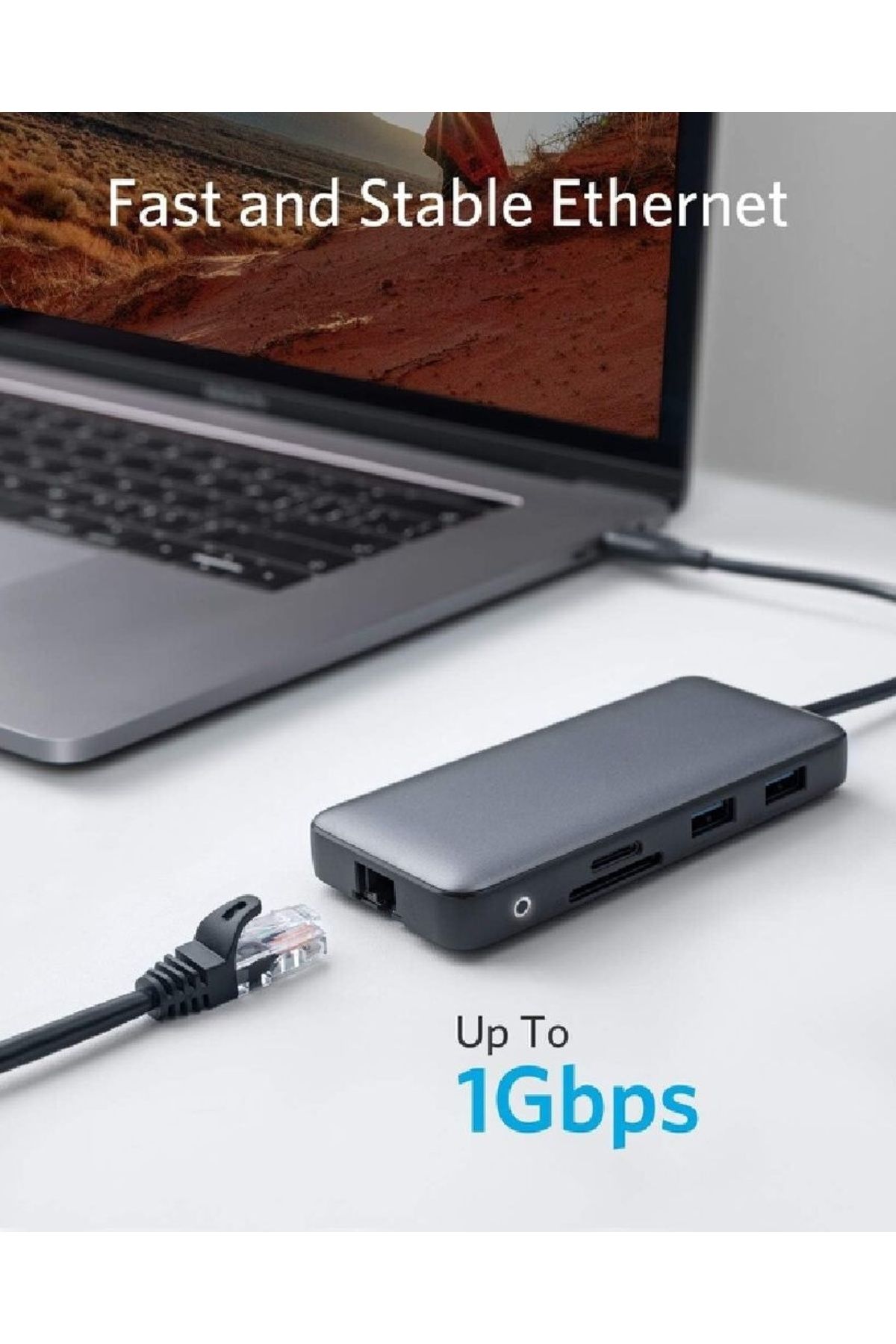 COOYA-8-in-1 USB-C Hub, Dual 4K HDMI Adapter, 1 Gbps Ethernet Dock, 100W Power Delivery 4