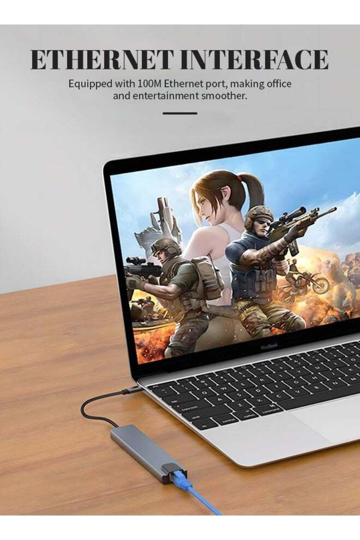 COOYA-محطة إرساء متعددة الوظائف 8 في 1 مع موزع USB-C مع USB (2.0/3.0/C)، تلفزيون عالي الدقة، قارئ بطاقات SD/TF 4