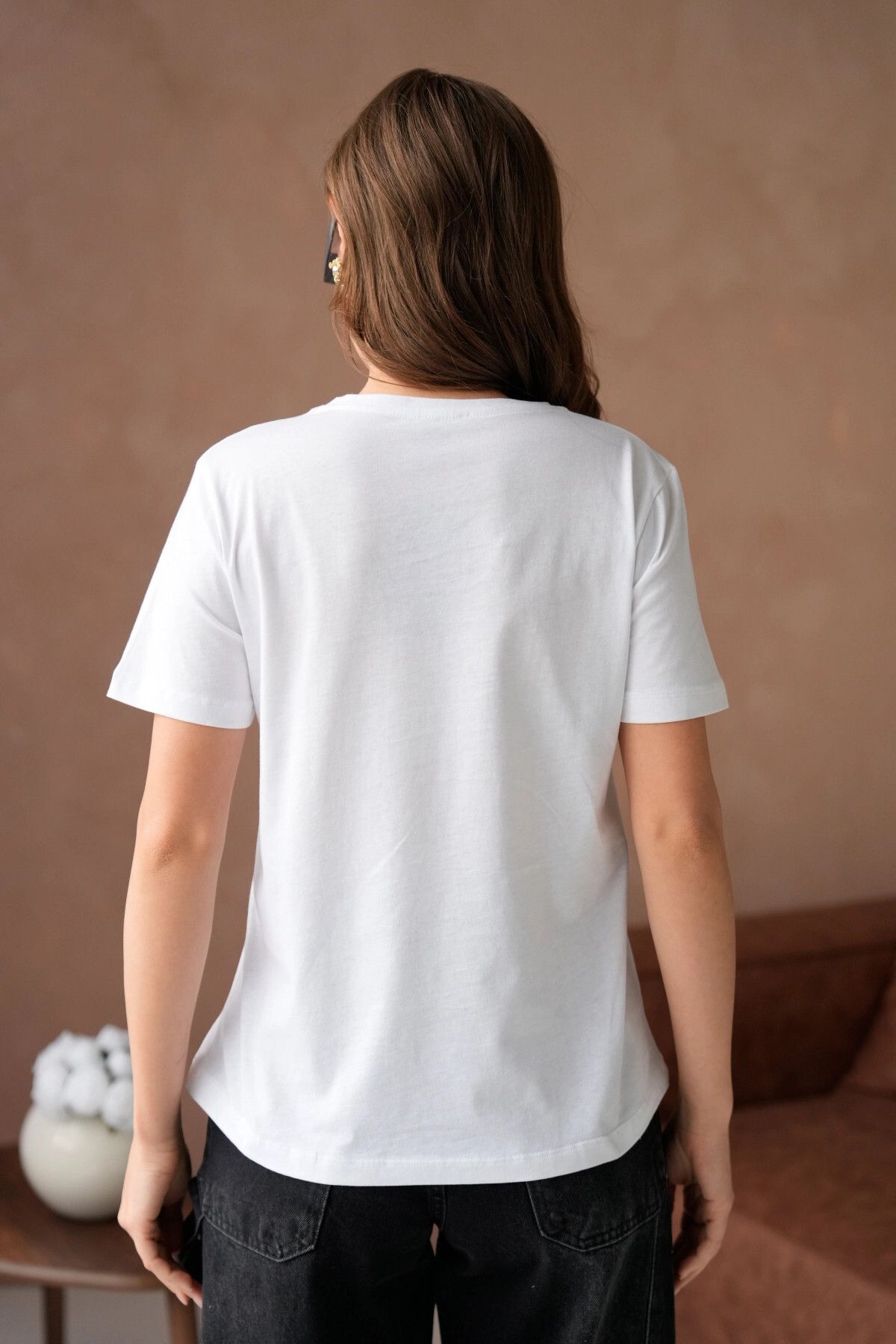Park Karon-Tricou de bază cu broderie de piatră 7