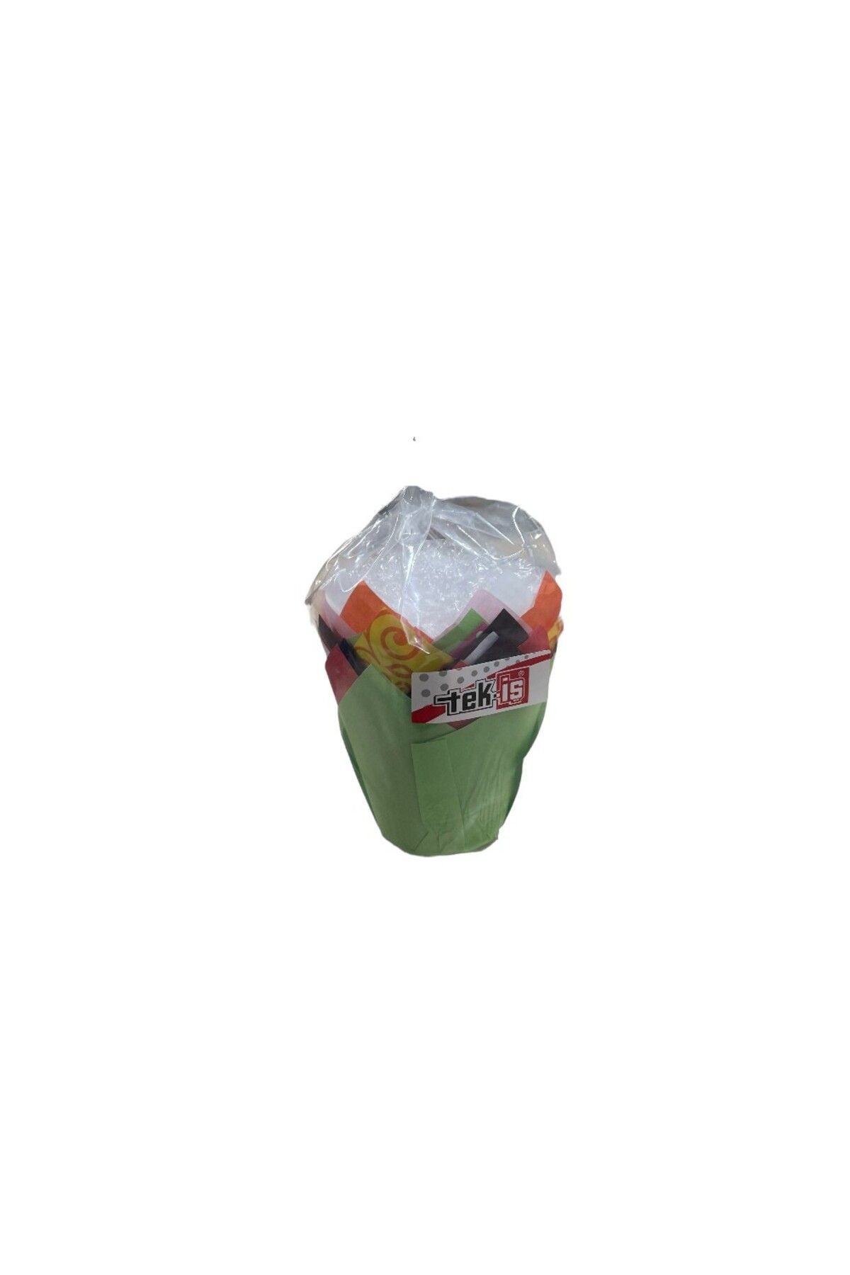 12'li Kağıt Muffin Kek Kalıbı - 5 Cm Desenli Ve Düz, Karışık Renk - 3