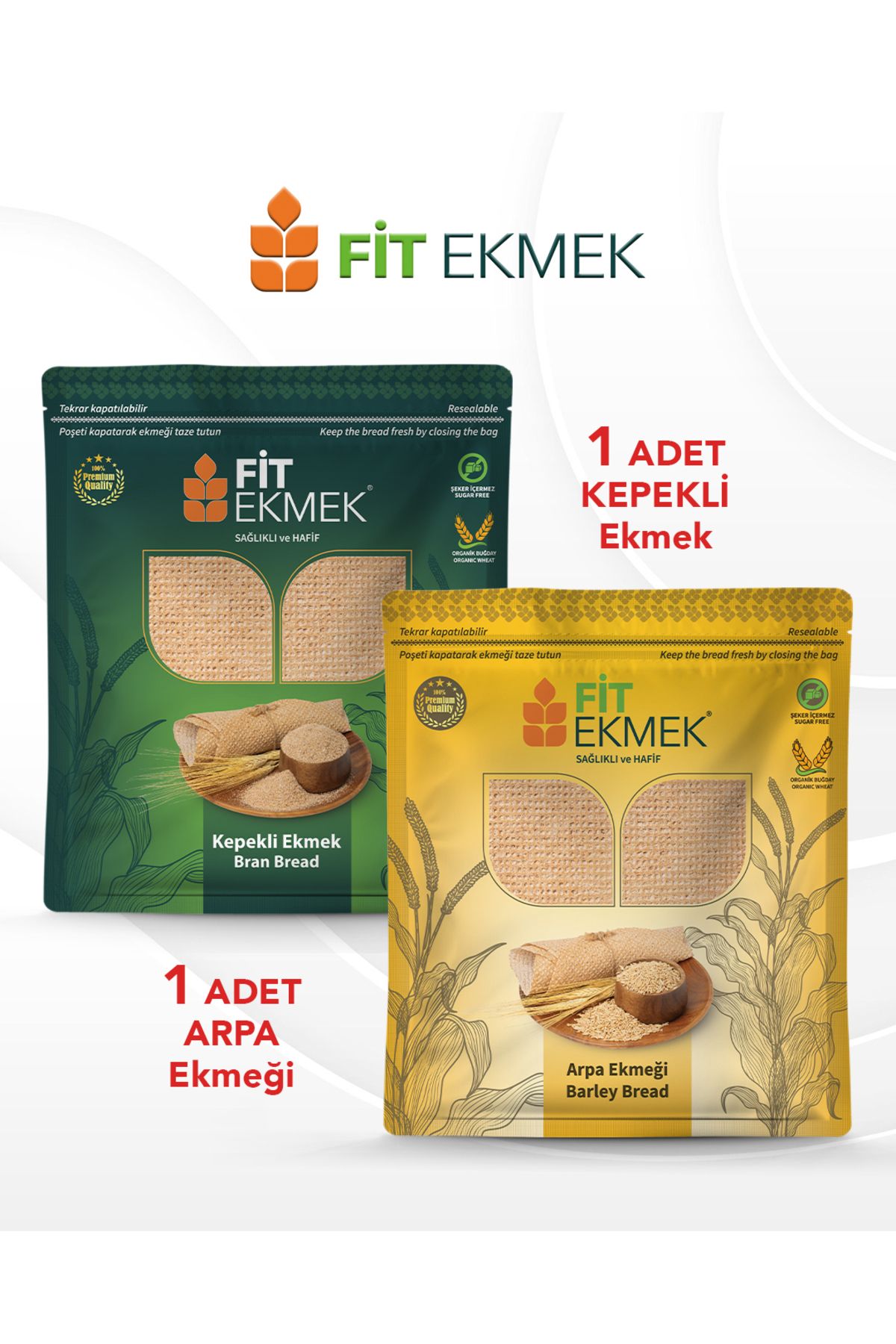 fit Kepekli Lavaş Ekmeği 300gr ve Arpa Lavaş Ekmeği 300gr