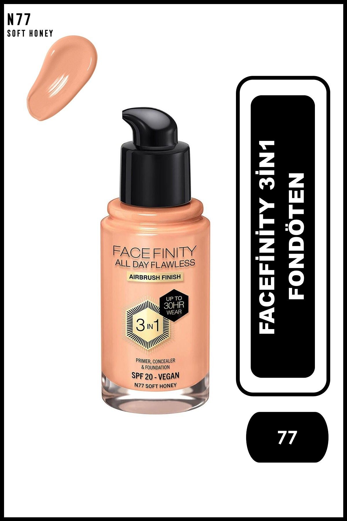 Max Factor Facefinity 3in1 Fondöten No: 76 Soft Honey