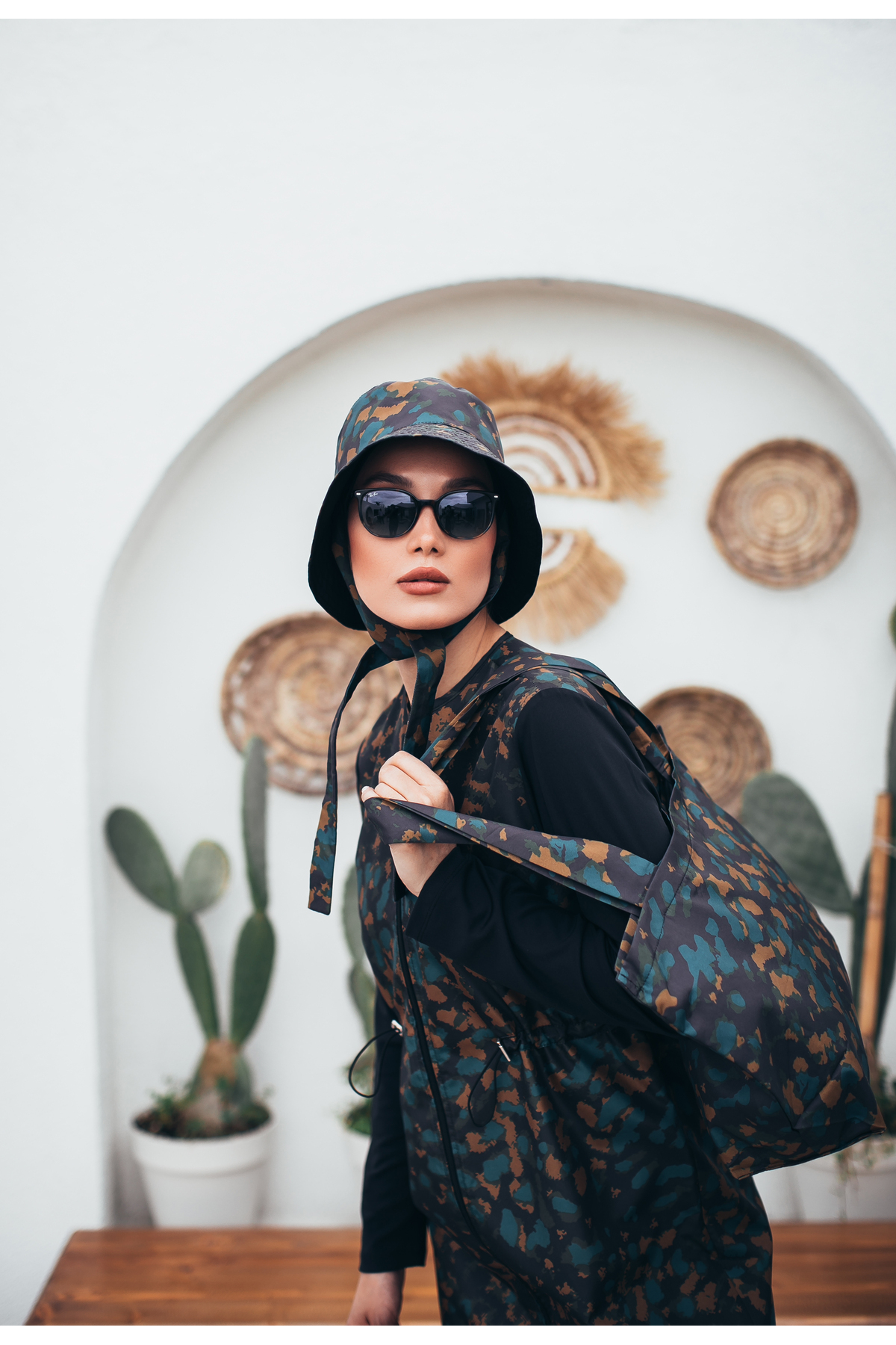 MASSMİZO Wild Kadın Desenli Plaj Cantası görsel 6