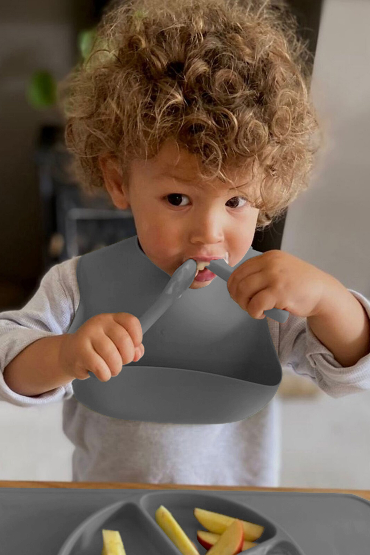 Meleni Baby 5'li Silikon Mama Kaşığı Seti - Diş Kaşıyıcı Bebek Beslenme Kaşığı Silikon Kaşık fotoğrafı 3 (önizleme)