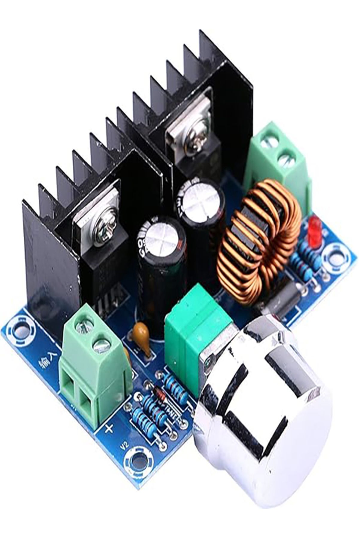 Anunnaki XH-M401 Buck Modülü XL4016E1 200W Yüksek Güçlü Dc Voltaj Regülatörü Dönüştürücü-Yeşil