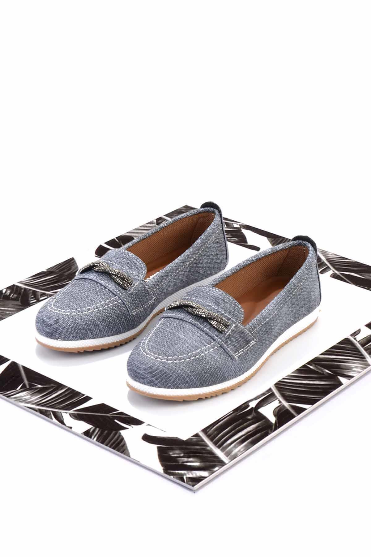 Bambi-Denim Blue Damskie Mokasyny01621111109 2