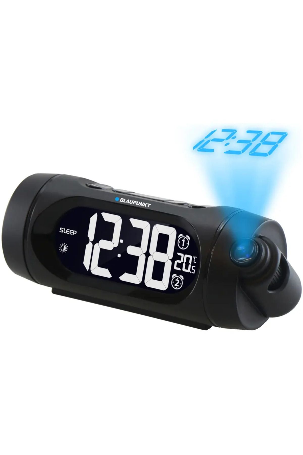 Blaupunkt-Blaupunkt CRP9BK clock radio, FM radio, Dual Alarm, Thermometer, Projector, USB, Black 2