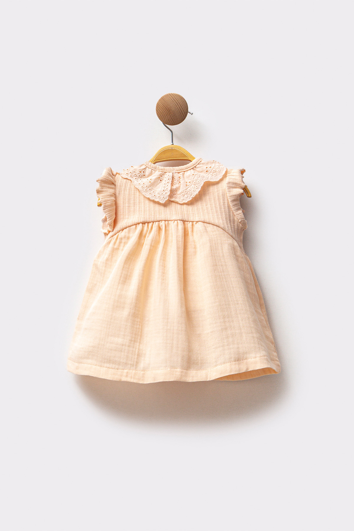 Cassiope-Summer Cotton with Sleeveless Lace Collar Comfortable Casual and Special Casual Eid Girl Baby Dress 2