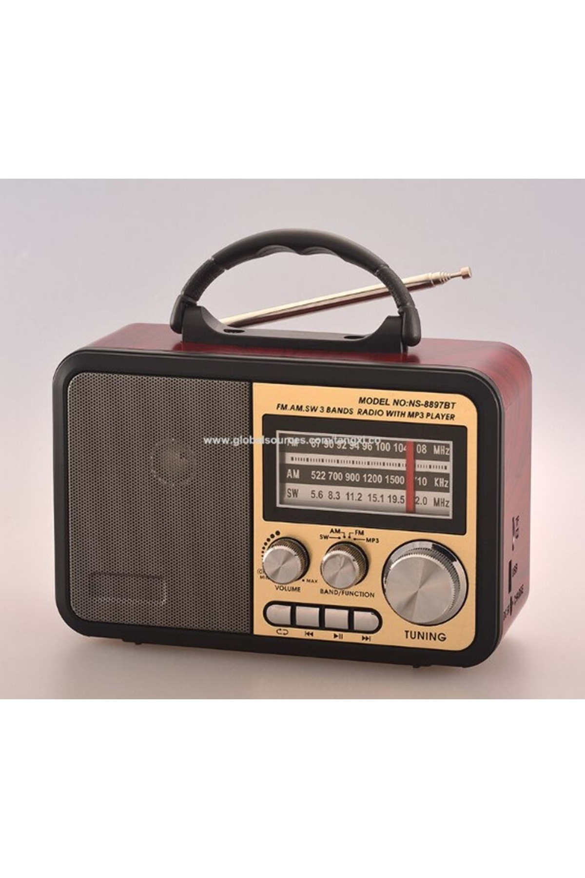 NNS -8897 BT NOSTAJİK RADYO BLUETOOTH.FM RADYO.USB-SD.MP3 DESTEKLİ ŞARJLI RADYO