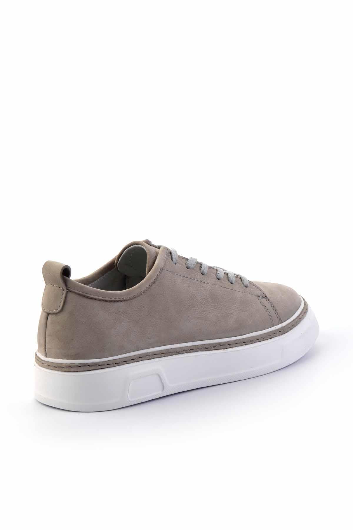 Bambi-Gray Nubuck Genuine Leather Men's Casual Shoes E01585727901 4