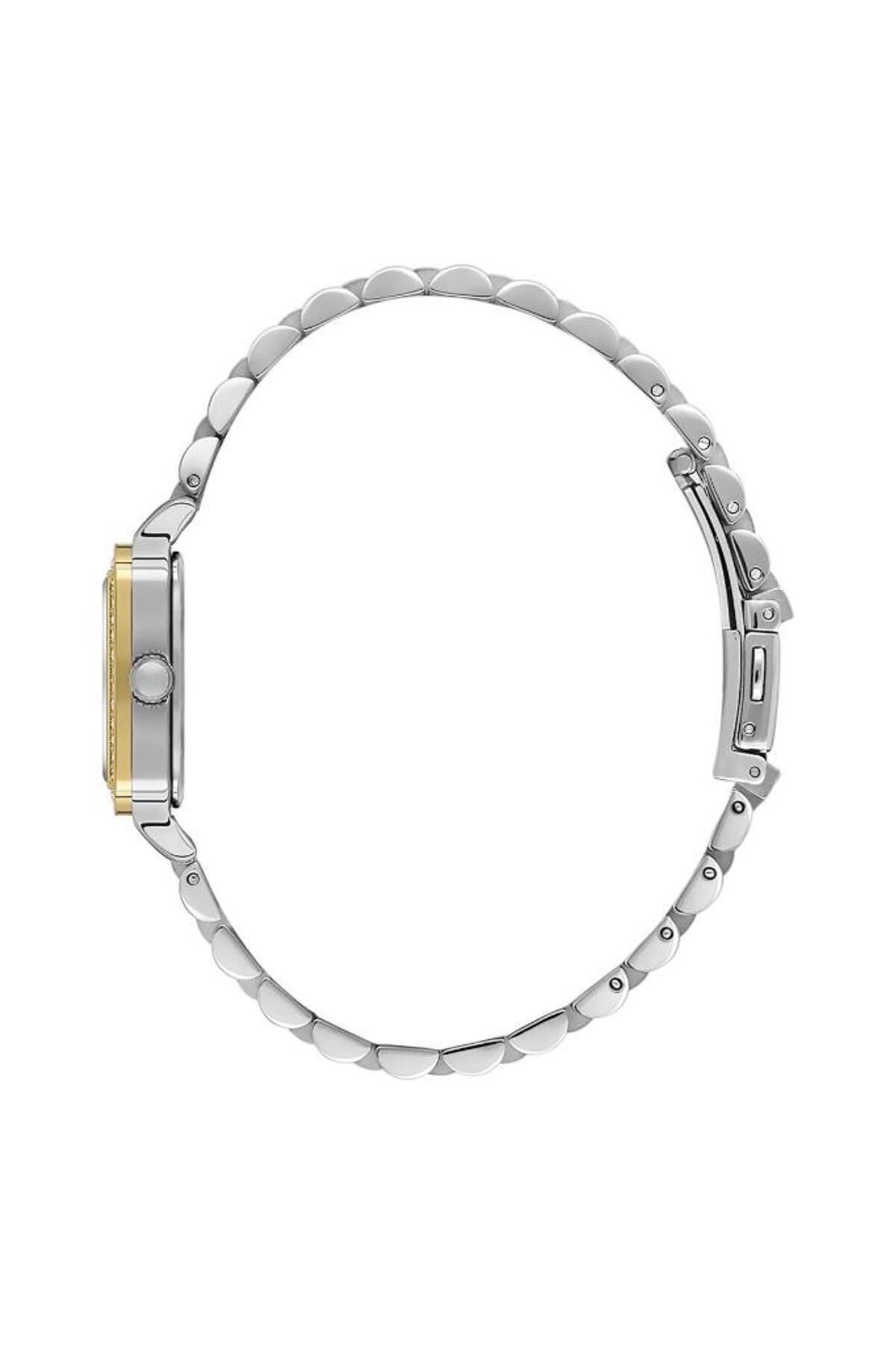 Bigotti-Bg.1.10599-4 Square Dial Stone Design 3 Atm Waterproof Metallic-Gold Color Women's Wristwatch 2