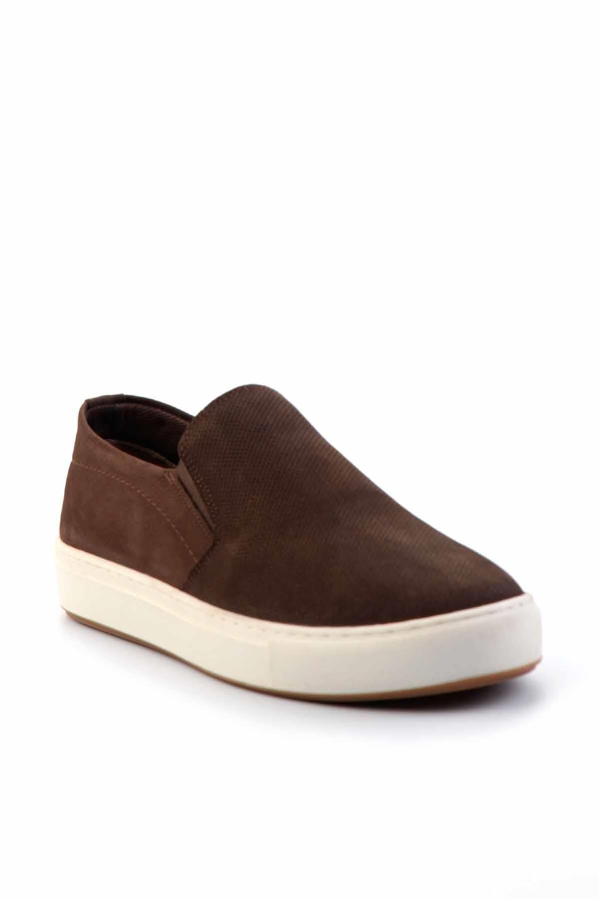 Bambi-Pantofi casual pentru bărbați din piele naturală nubuc maro E 01380107001 3