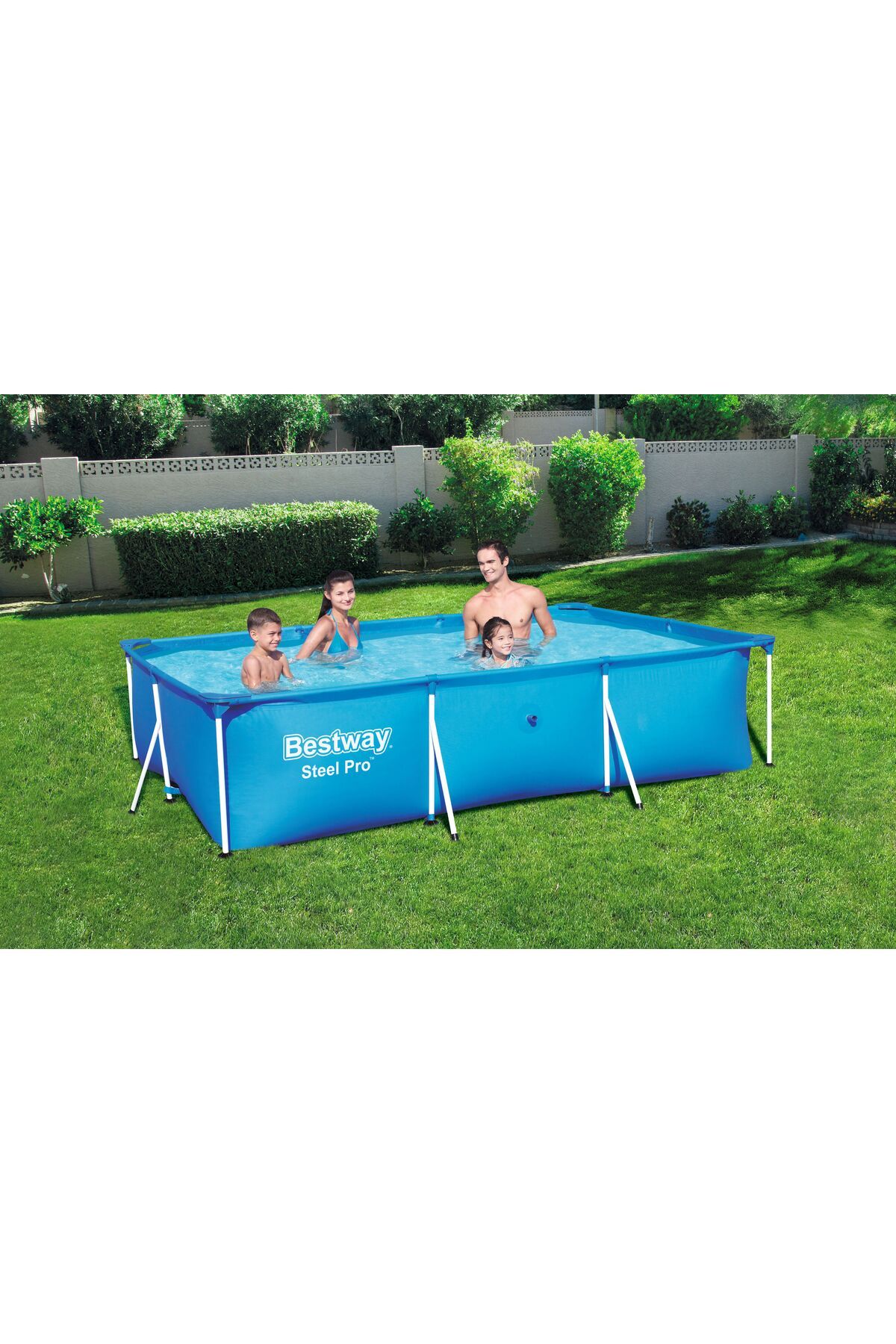 OEM Piscina Dreptunghiulara Bestway Cu Cadru Metalic, Steel Pro Power, Dimensiune 3.00m X 2.01m X 66cm - One Size