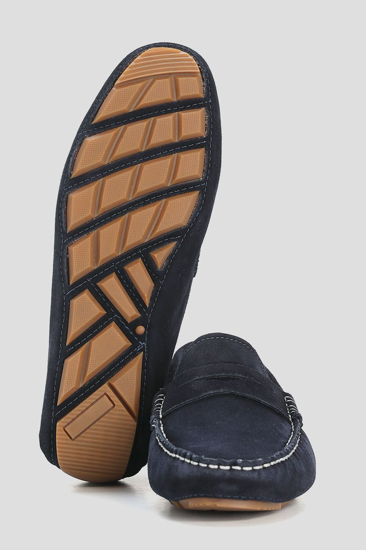 Lufian-Stroll Suede Loafer Shoes Navy Blue 5