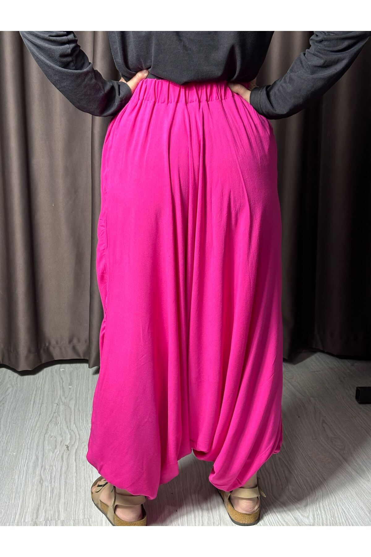 Sobe Hediyelik-Viscose Comfortable and Stylish Net Low Baggy Trousers in Adana Baggy Form 3
