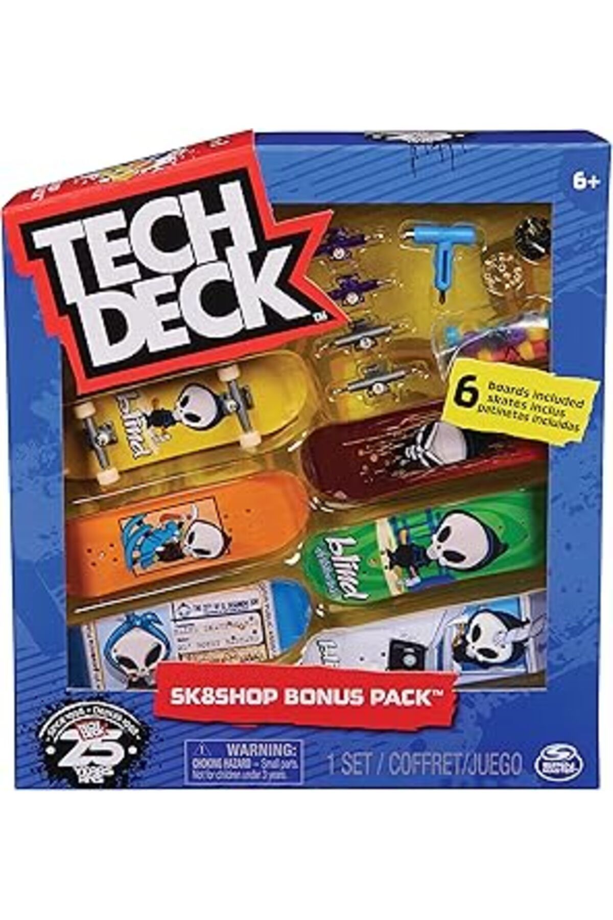 Mu Art Ahşap Tech Deck Sk8Shop Bonus Paketi, Otantik Kaykay Ve Aksesuar İçeren Parmak Kaykay Seti, 25. Yıl Dönüm
