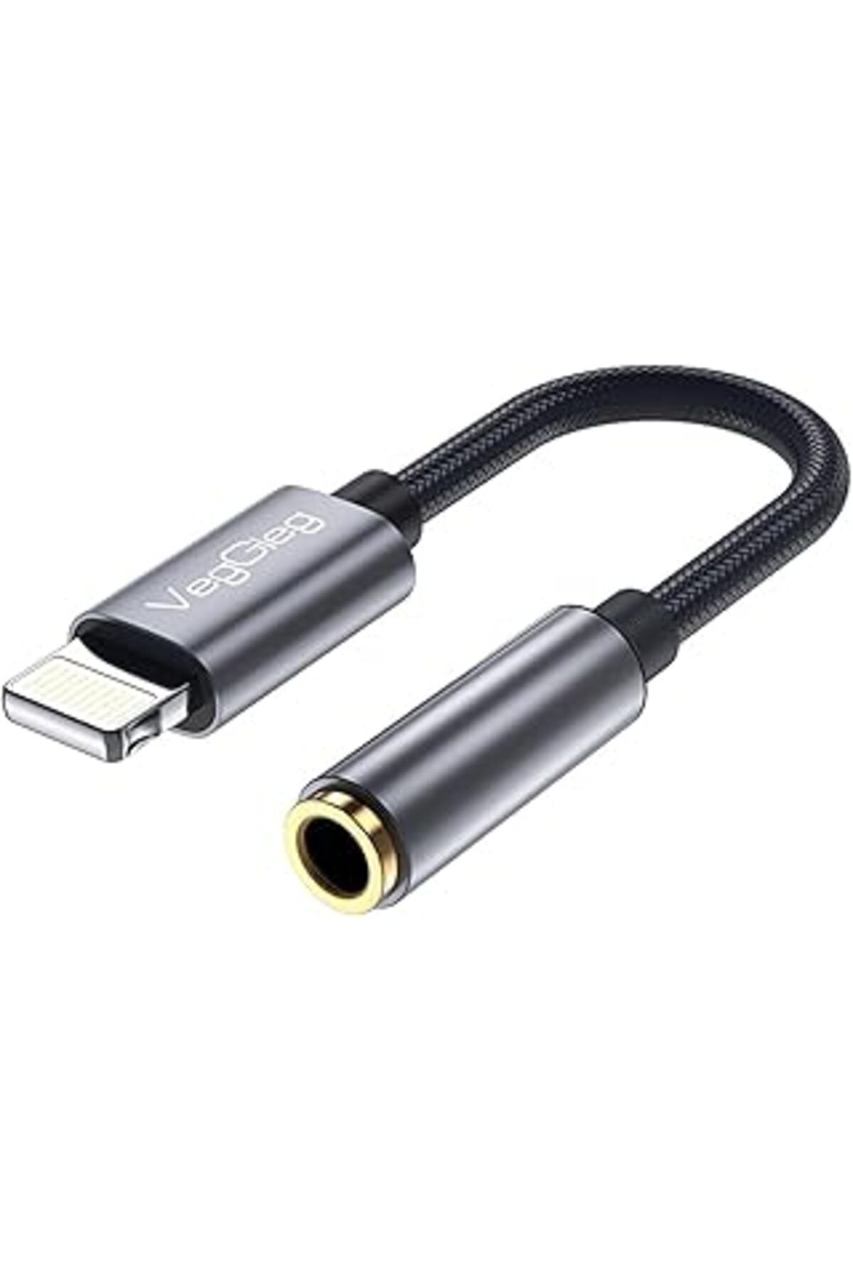 karadağsb Veggieg Iphone Lightning To 3.5Mm Örgülü Kulaklık Dönüştürücü Adaptör
