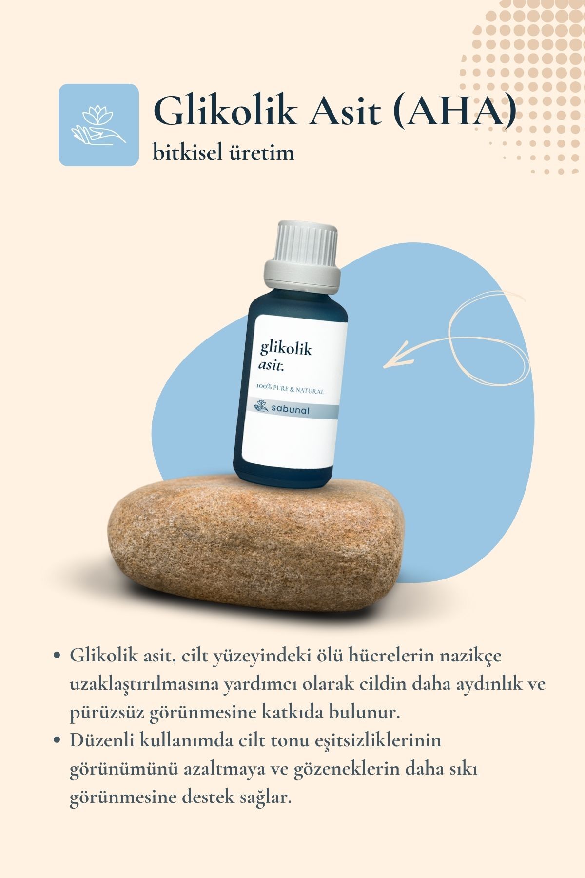 Glikolik Asit (AHA) 30 ml - Leke Karşıtı, Cilt Tonu Dengeleyici AHA Serum — s24glikolik30 — تصویر 2 از 4