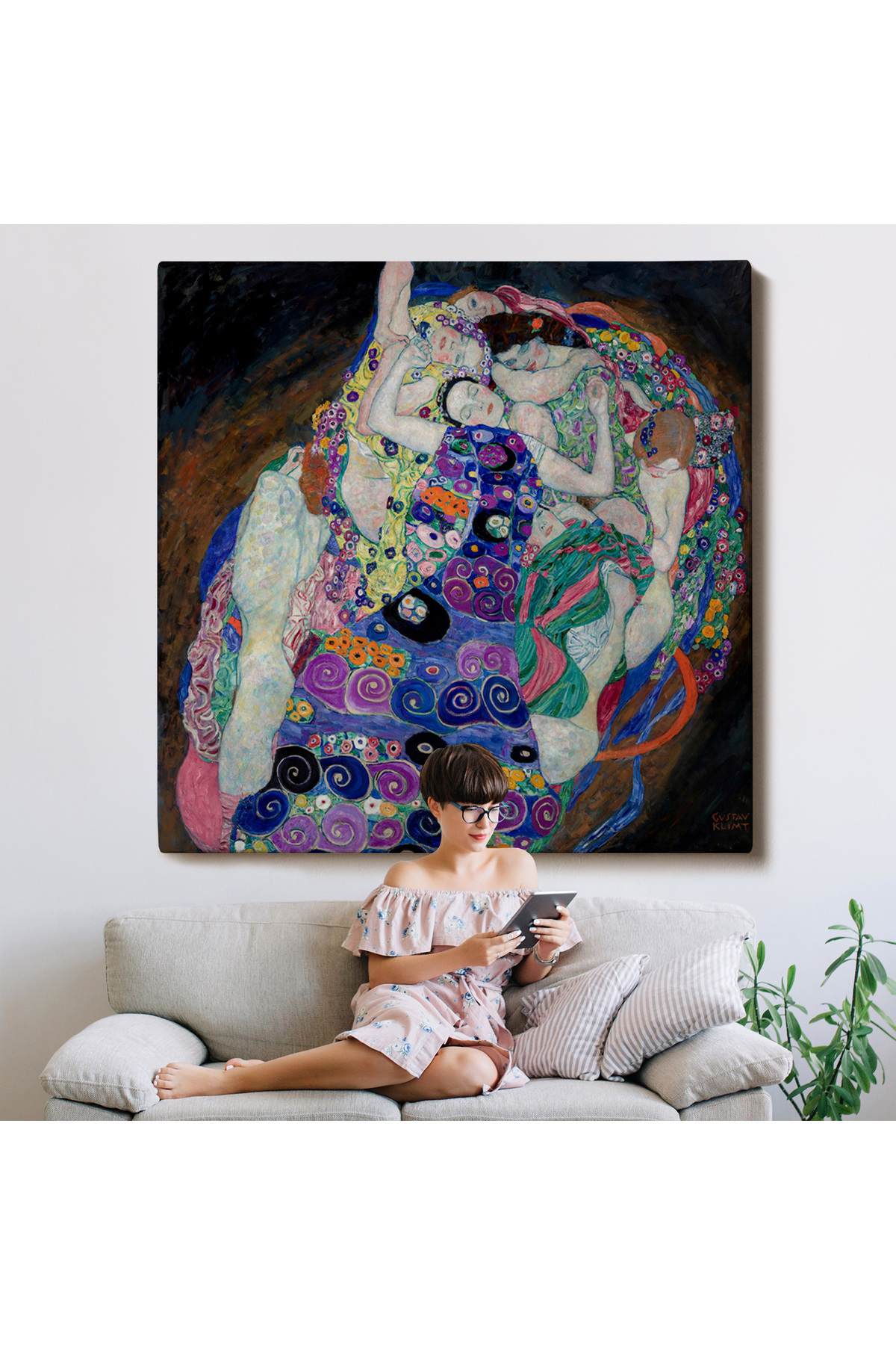 Gustav Klimt - The Virgin - Bakire Tablosu Kanvas Tablo görsel 8