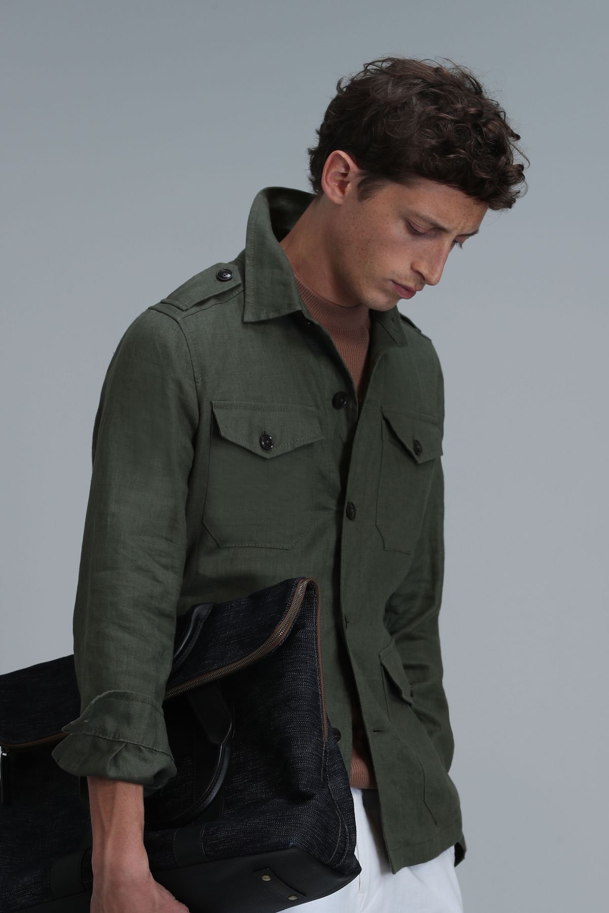 Lufian-Men's Khaki Coat - Mark 3