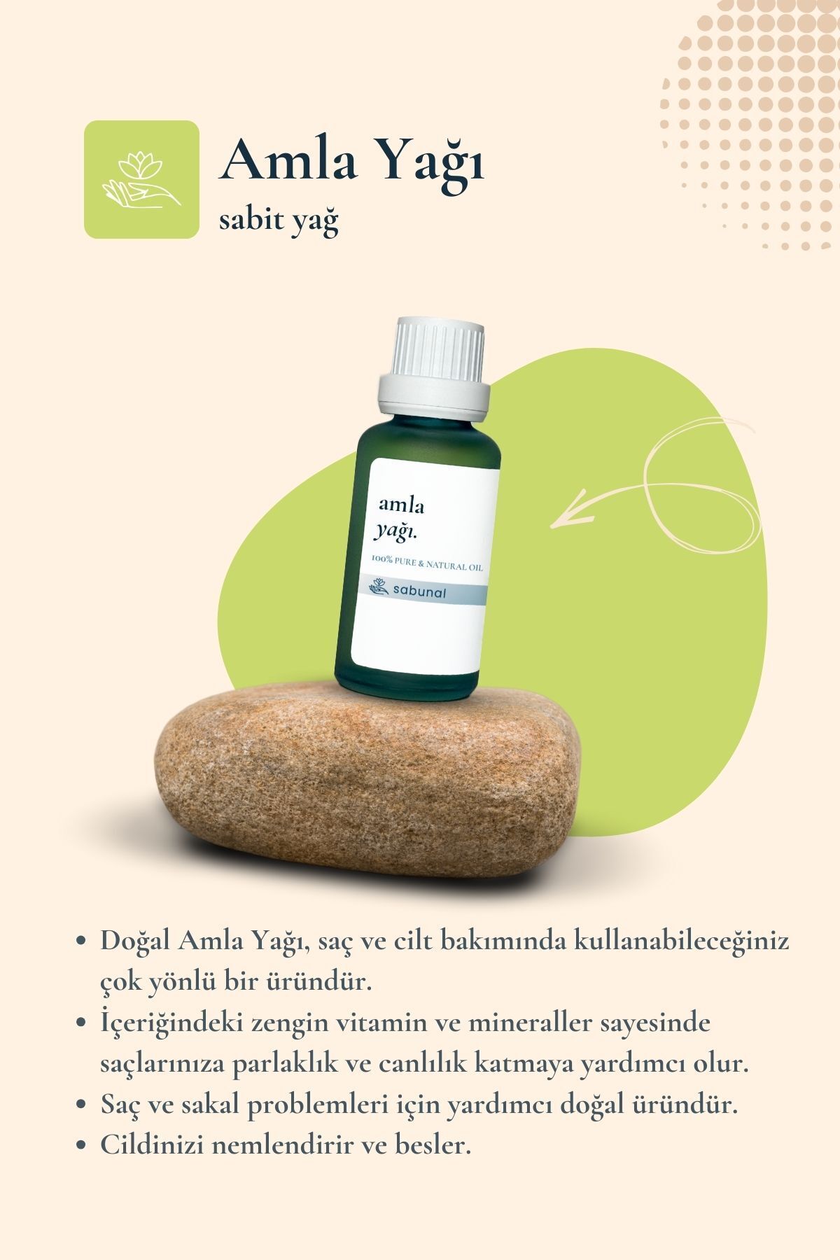 sabunal-Amla Oil 30 ml - Natural Hair and Beard Cold Pressed Care Oil 2
