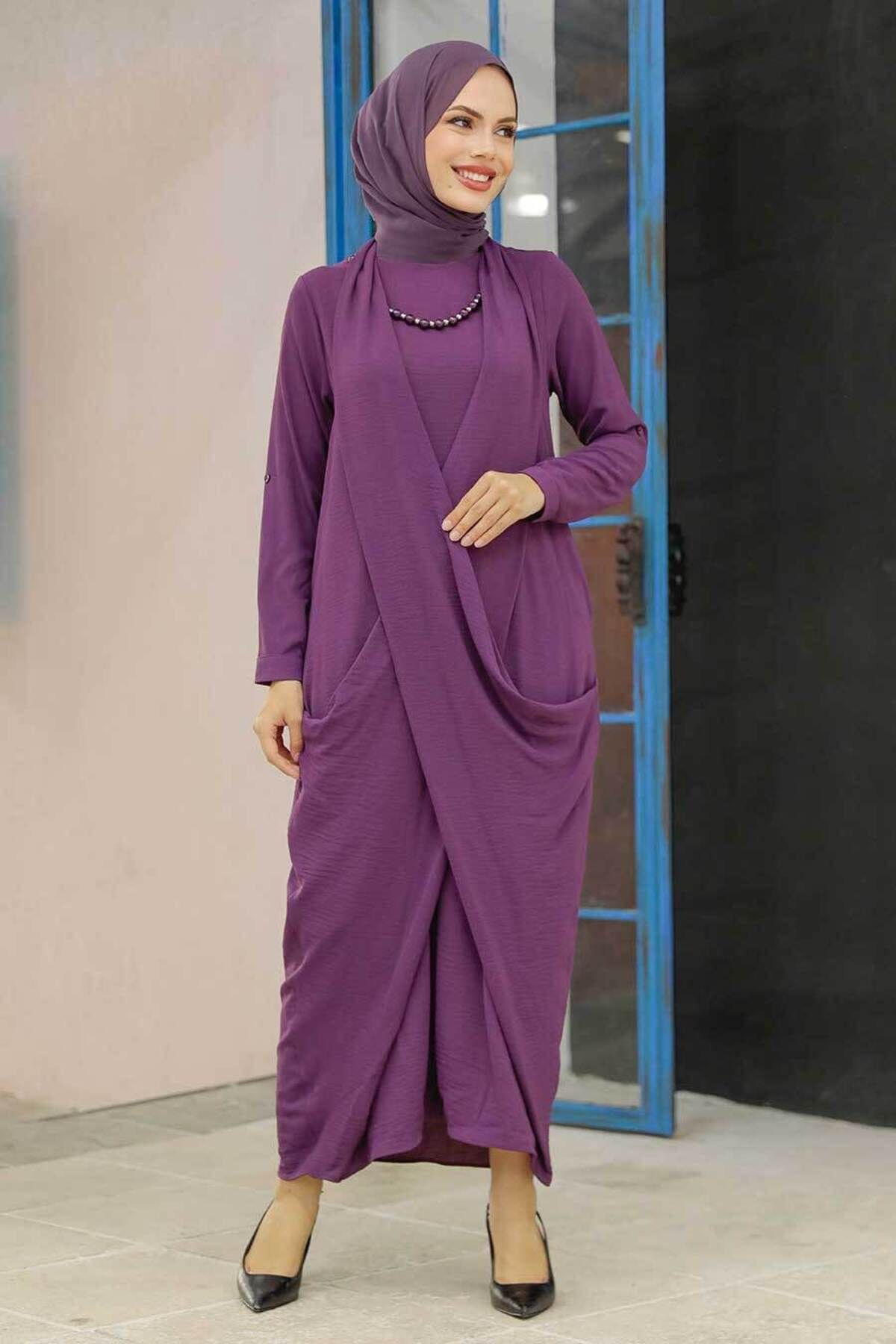 Neva Style-- فستان حجاب بلوم 34281mu 2