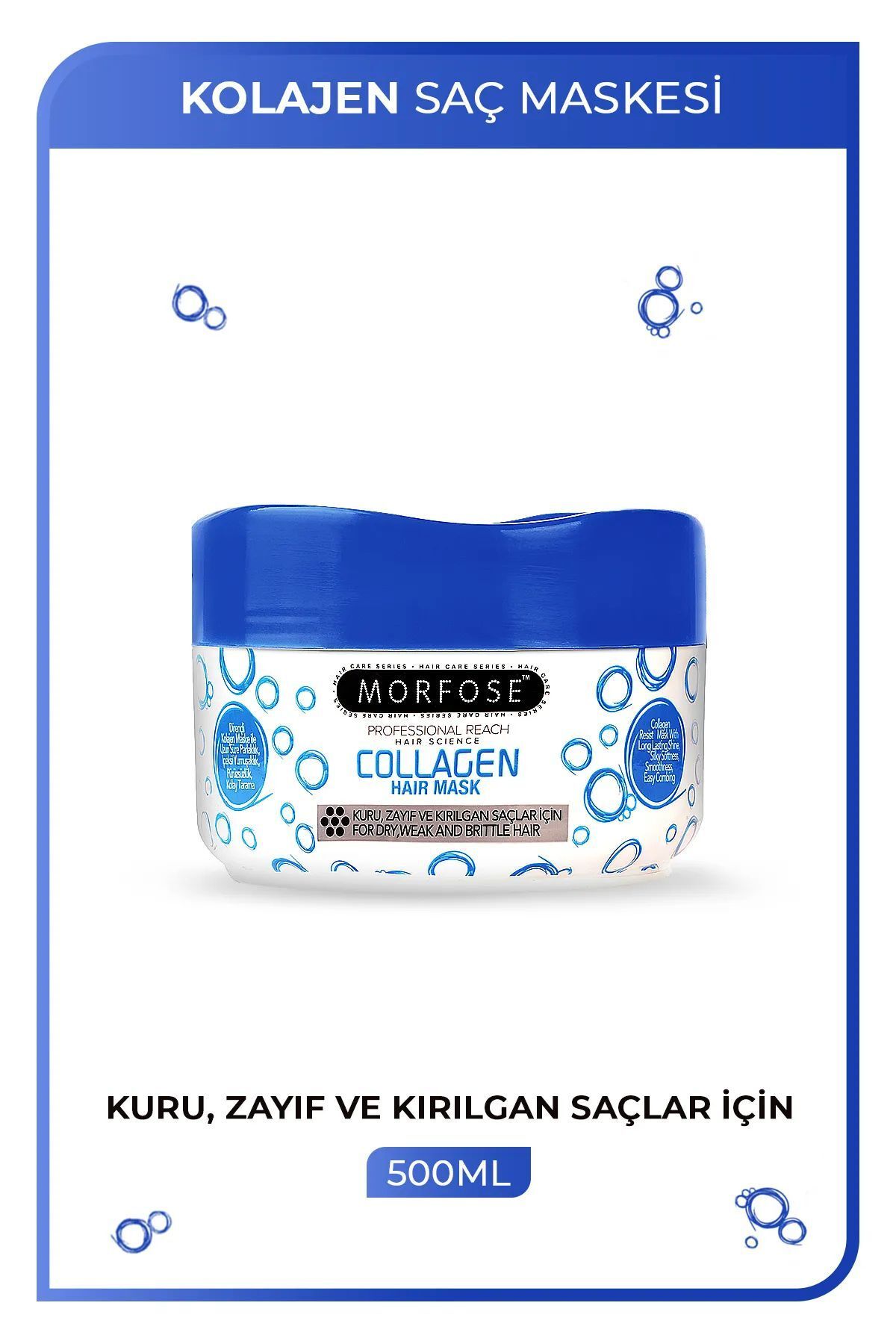 Angoravi Kolajen Saç Maskesi 500 ML - Zayıf ve Kırılgan Saçlar İçin - mrfs