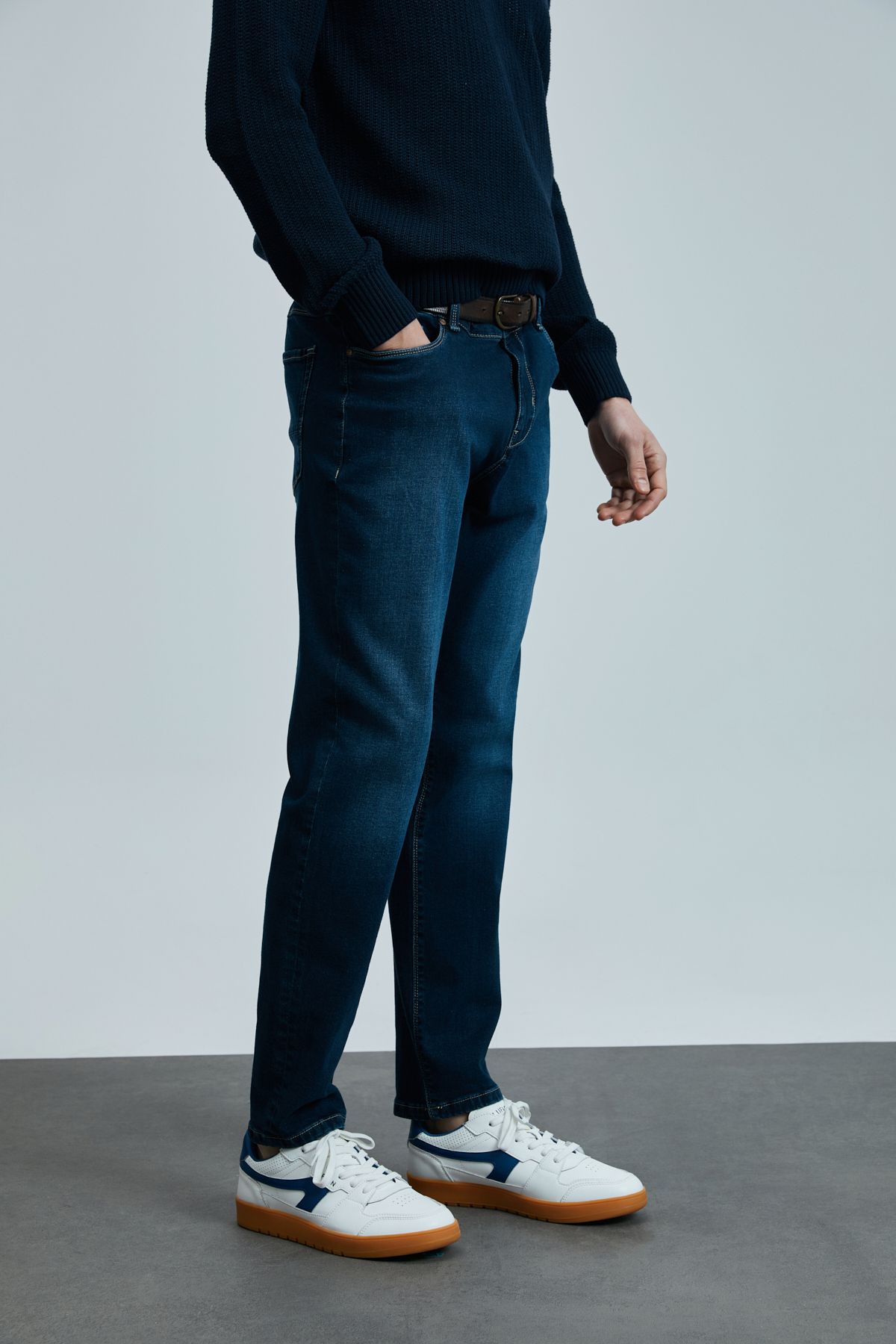 Lufian-Pantaloni pentru bărbați, Regular Fit, Albastru 2