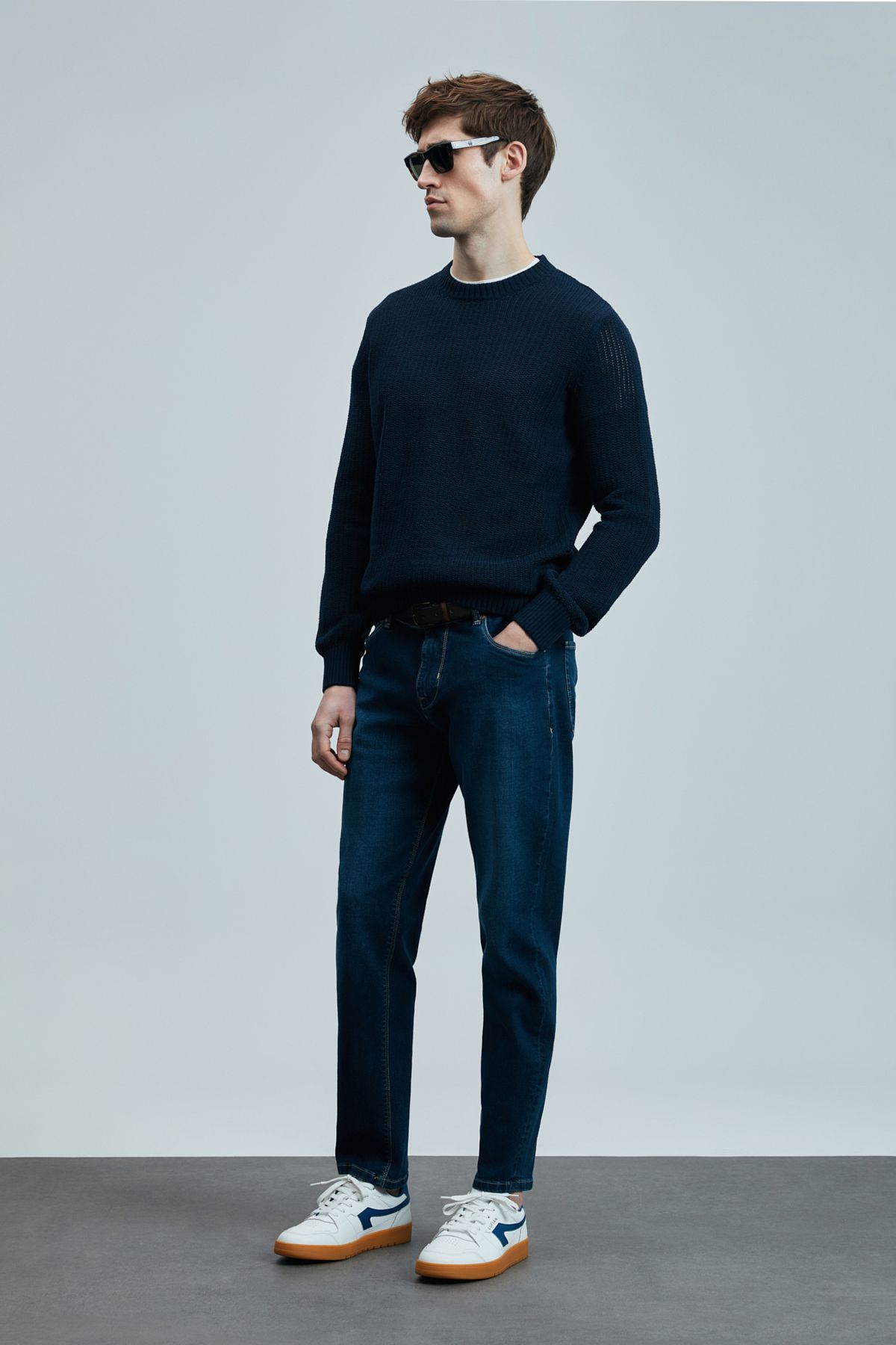 Lufian-Pantaloni pentru bărbați, Regular Fit, Albastru 5