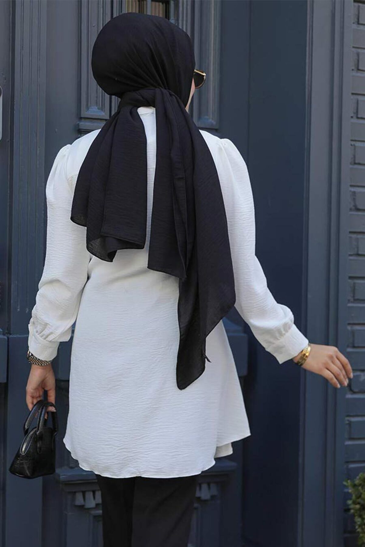 Neva Style-سترة حجاب إكرو مربوطة 5691e 3