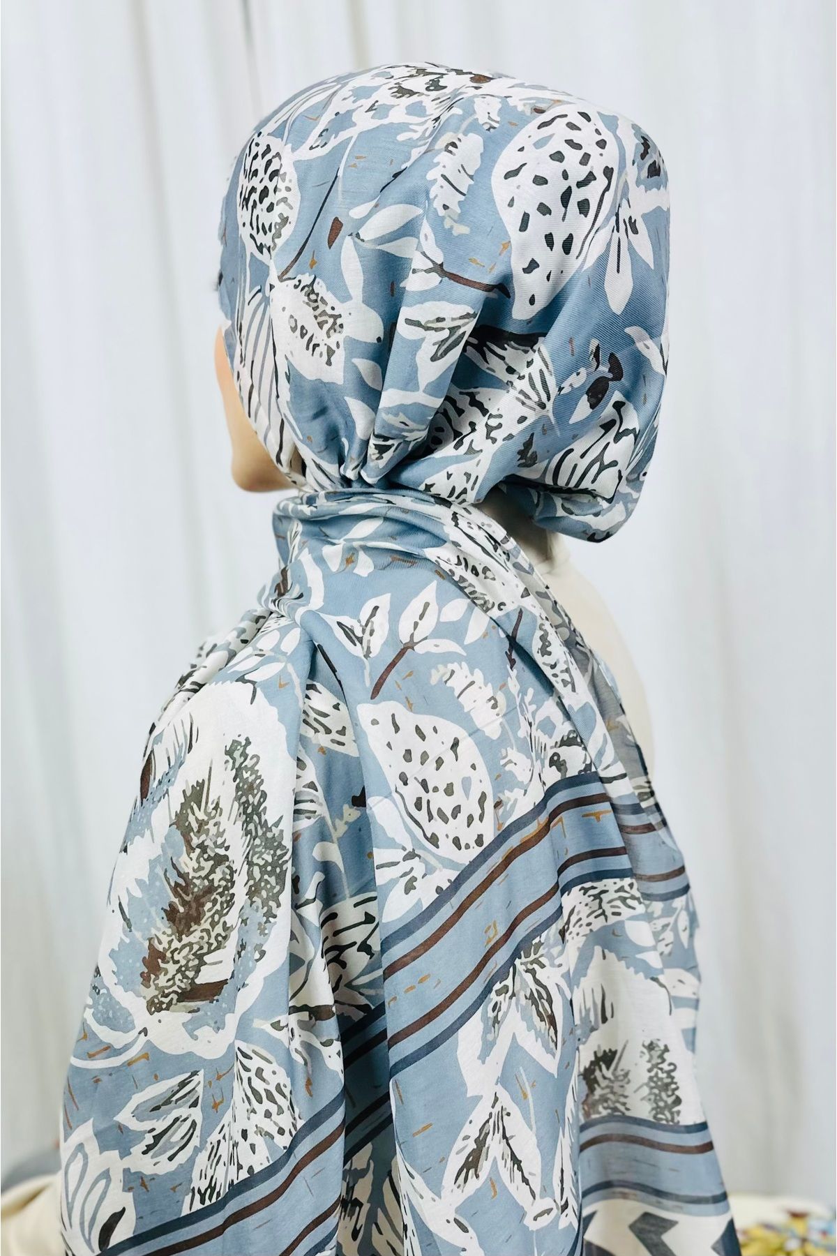 kubbe-Soft Cotton Shawl - Premium Floral Zigzag Retro Pattern and Ethnic Aesthetic Style 2