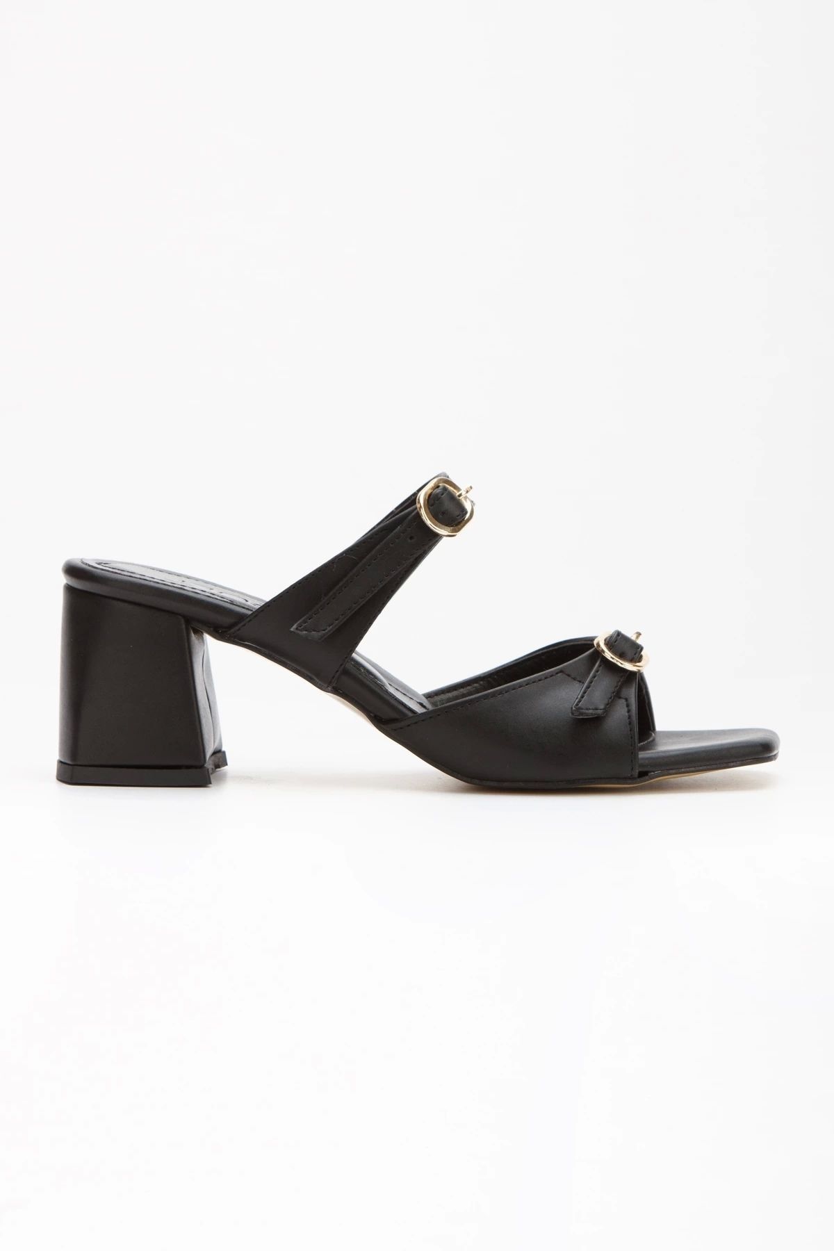 DARUGA-Women's Thick Heeled Buckle Very Stylish Slippers 4