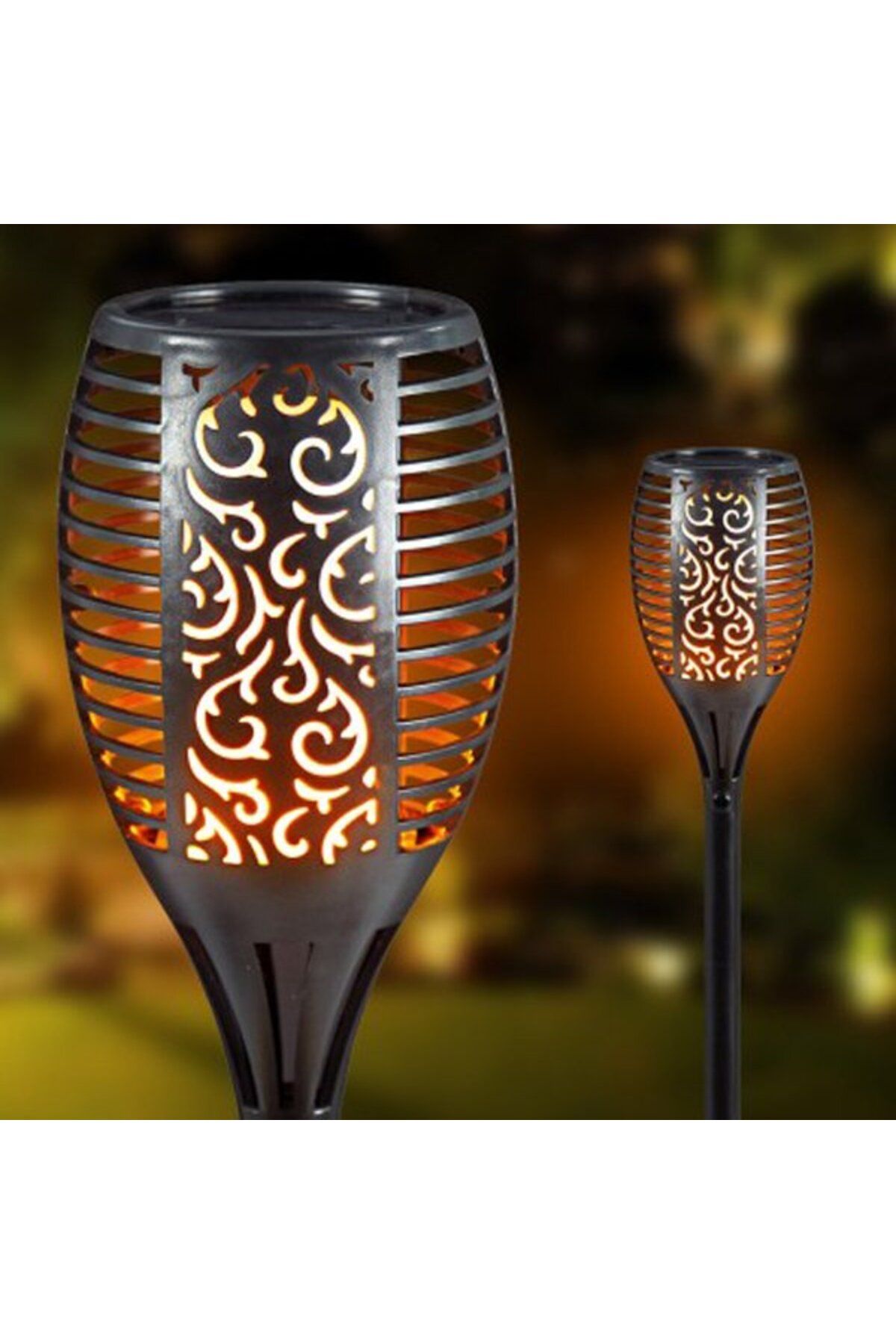 BEEMU Alev Efektli Solar Bahçe Lambası (51 cm) Bahçe Aydınlatma