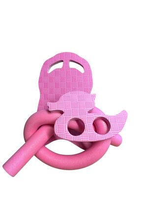 AFFECTİONE yüzme tahtası 3 lü set pembe tahta çift yönlü açık ve koyu pembe m...