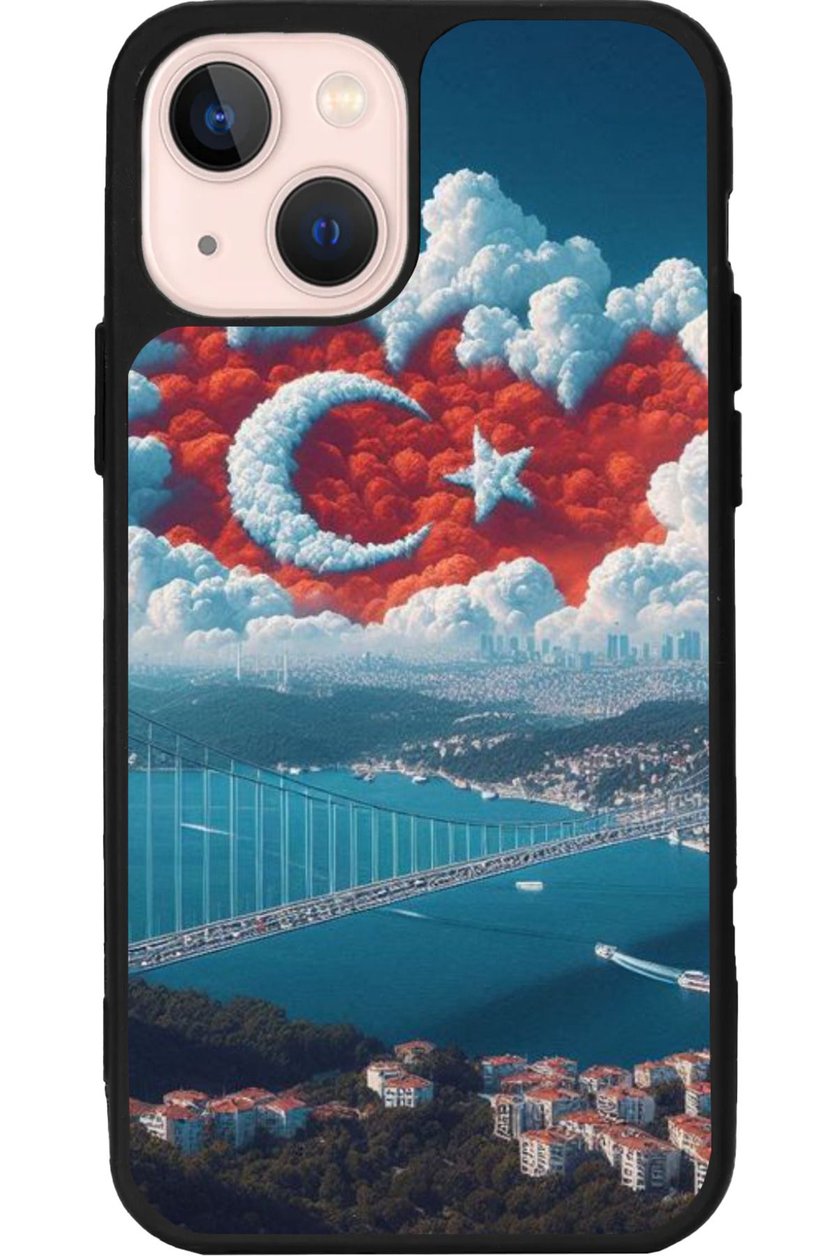 BGAKSESUAR Apple iPhone 13 Mini Mat Uyumlu Siyah Kılıf Yumuşak Silikon, Koruyucu, Şok Emici Kapak