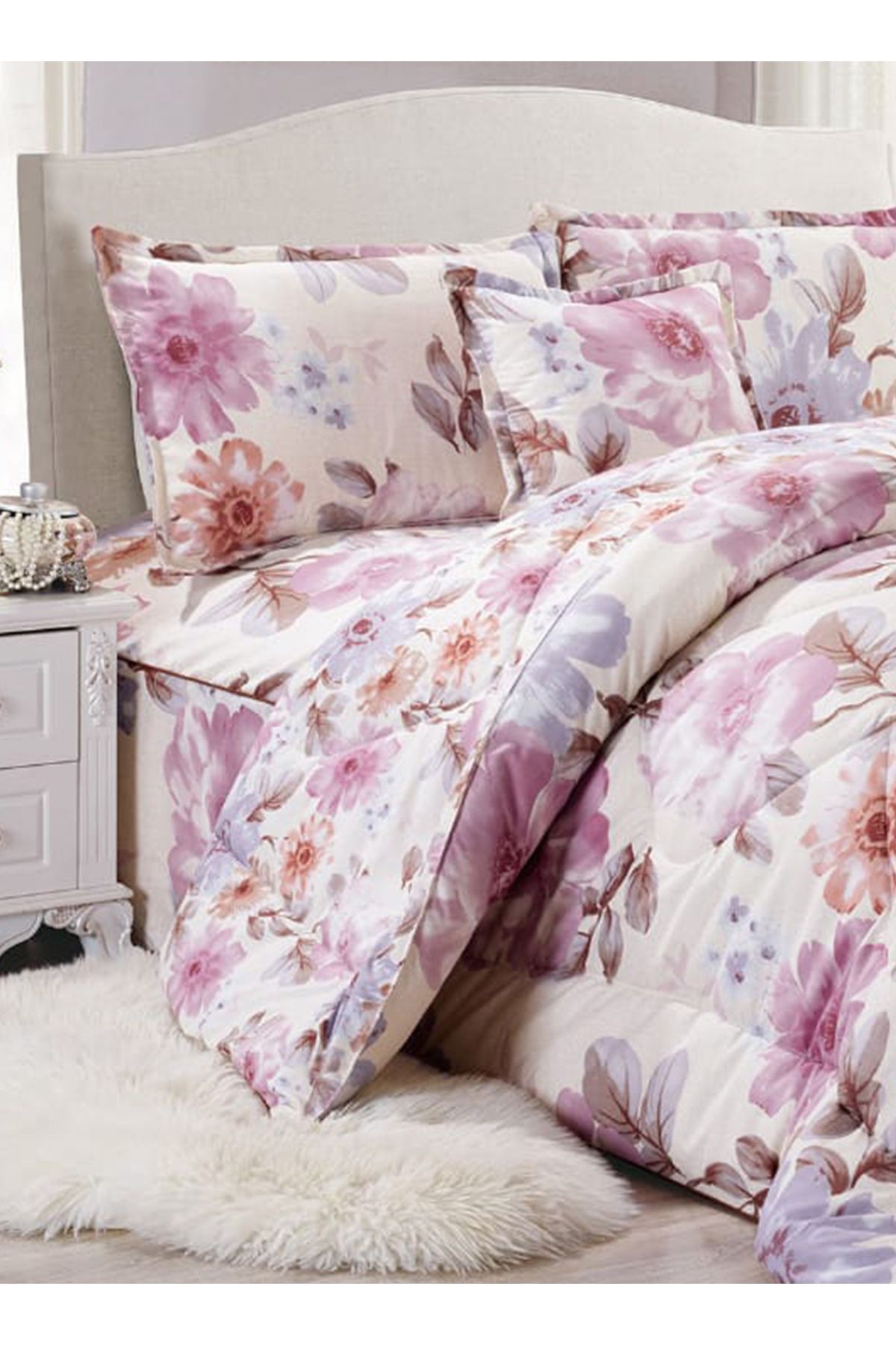 Generic-Comforter Set 4 Piece Single Size Elegant Bedspread Lightweight Comforter Suitable for All Seasons 3