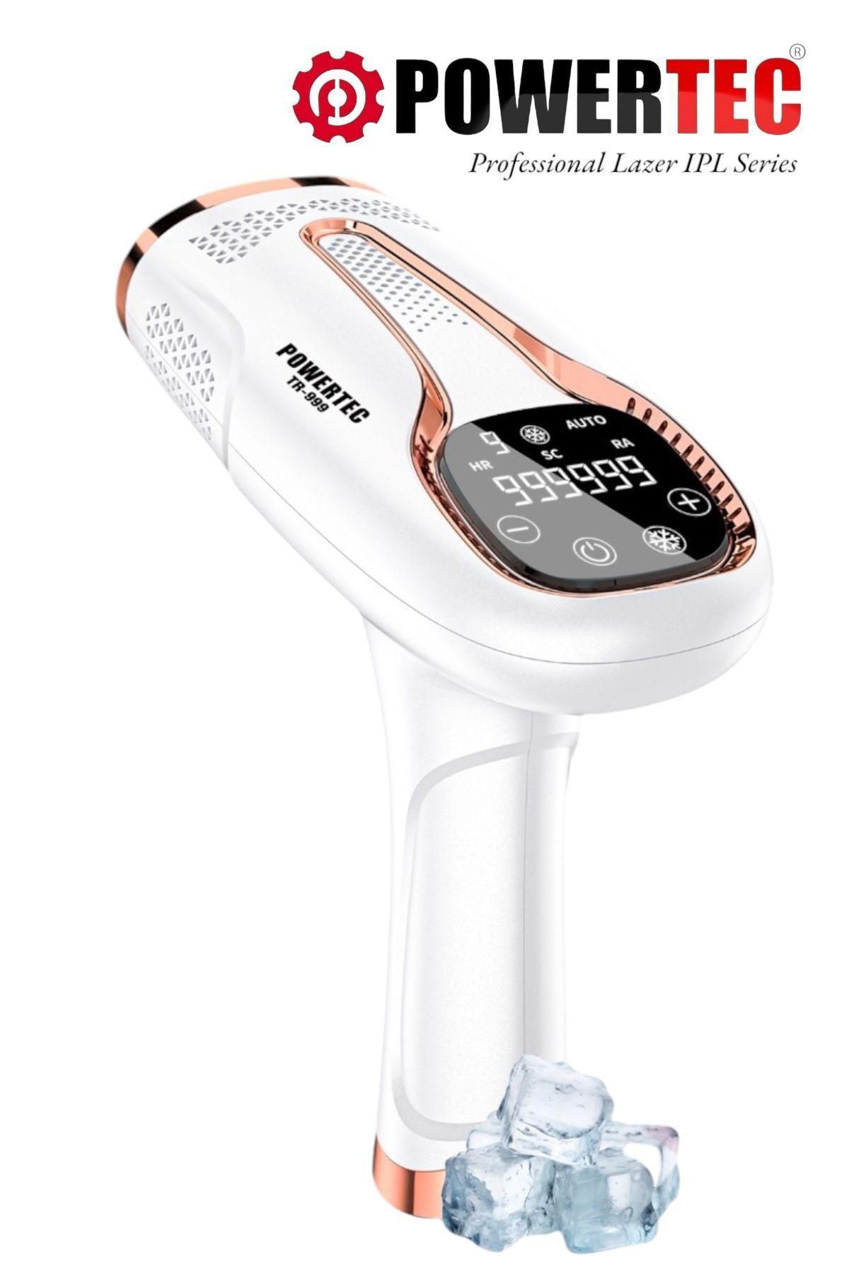 POWERTEC TR-999  IPL Buz Lazer Epilasyon 999.999 Atım Otomatik/Manuel Mod 9 Seviye
