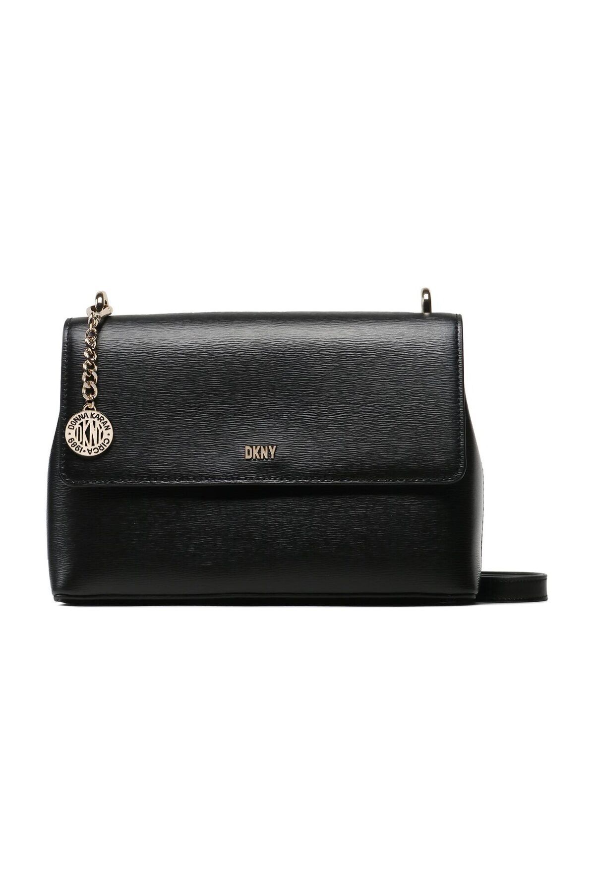 Dkny Czarna Damska Skórzana Torba Typu Crossbody 25x16x8 Cm R31e3w82bgd Kobieta - One Size