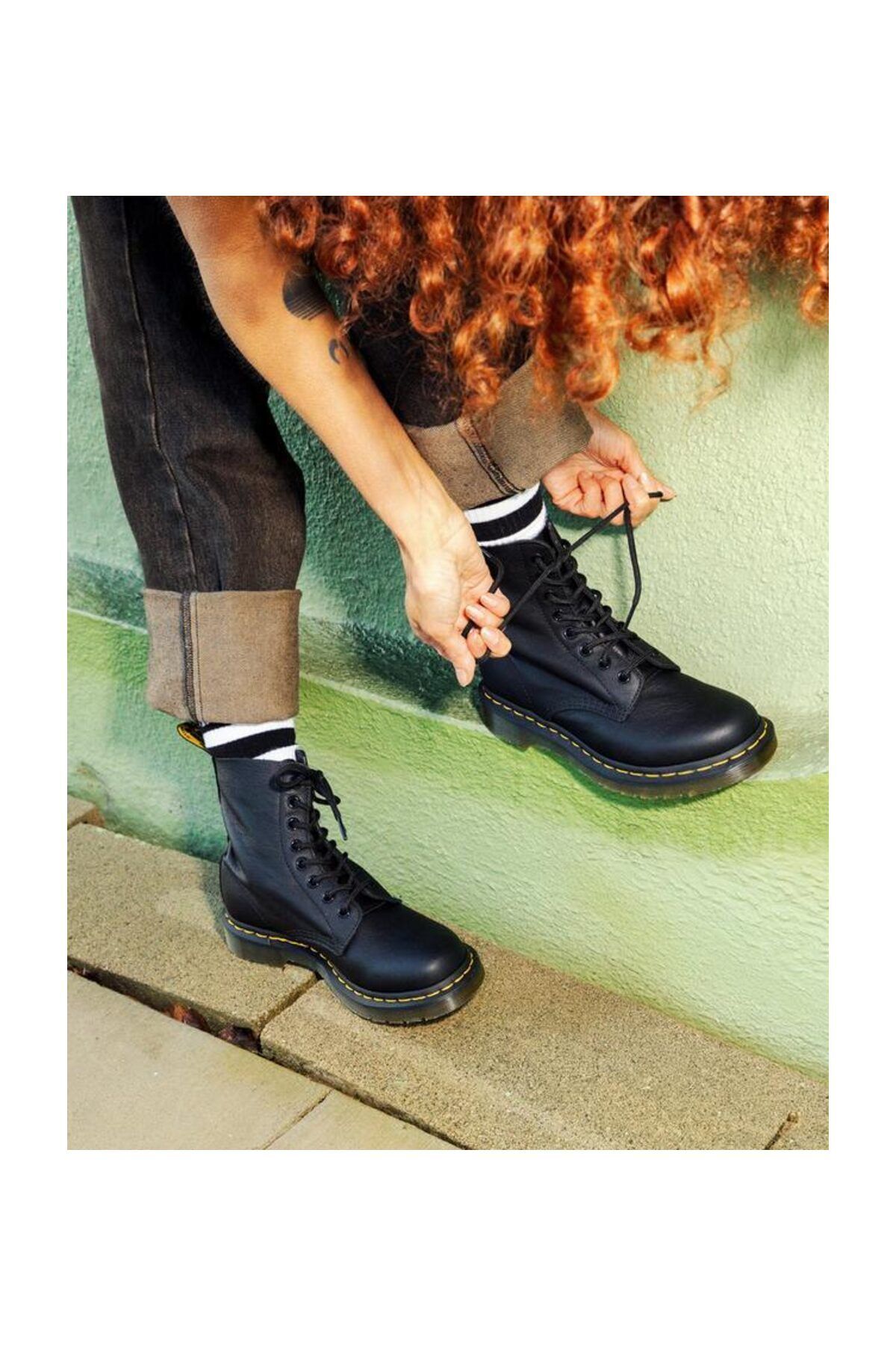 Dr. Martens-Cizme și cizme de damă din piele naturală neagră Pascal Virginia 7