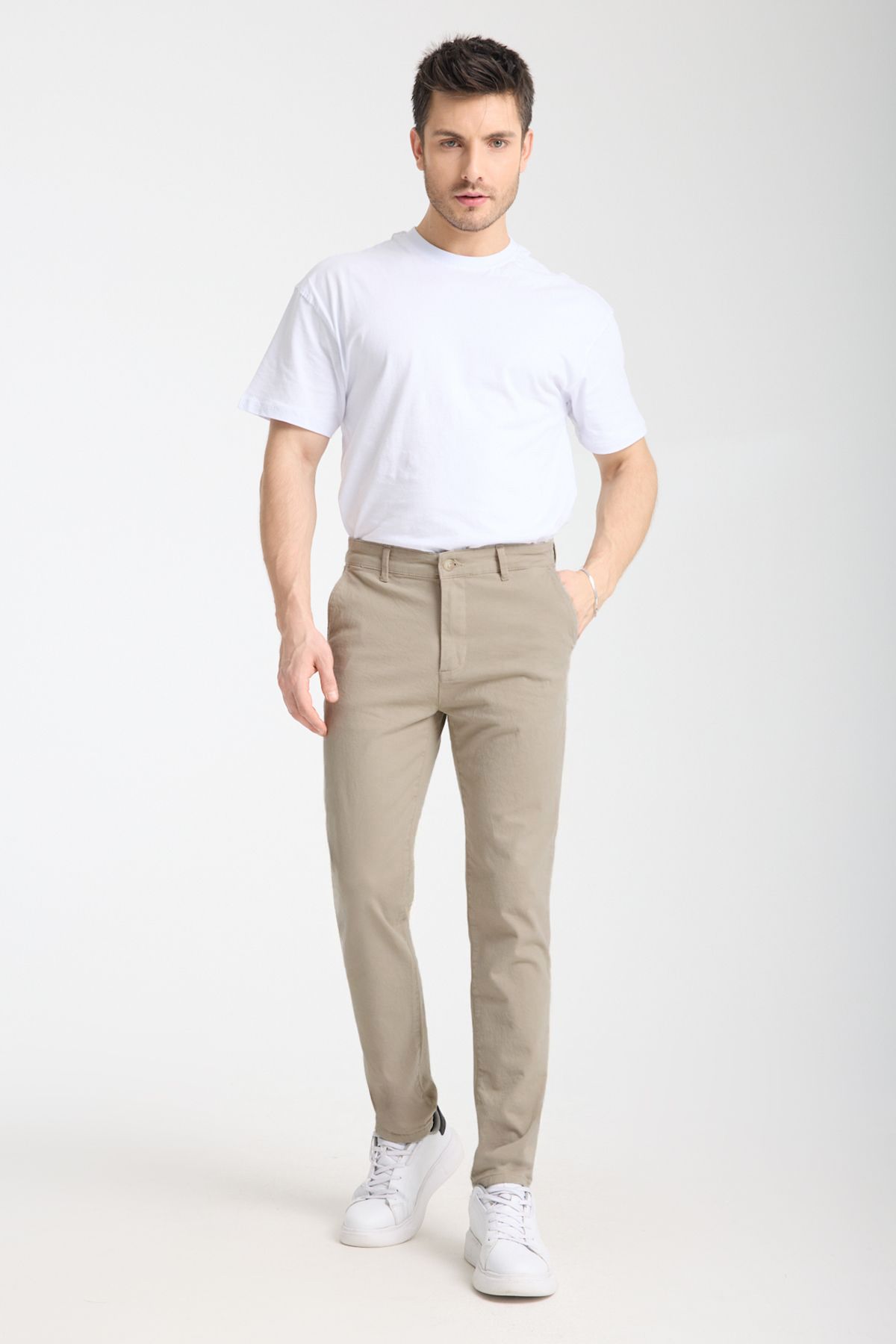 Trendyol Collection-Flexible Slim Fit Basic Chino Gabardine Pants - Tmnss25Pl00018 3
