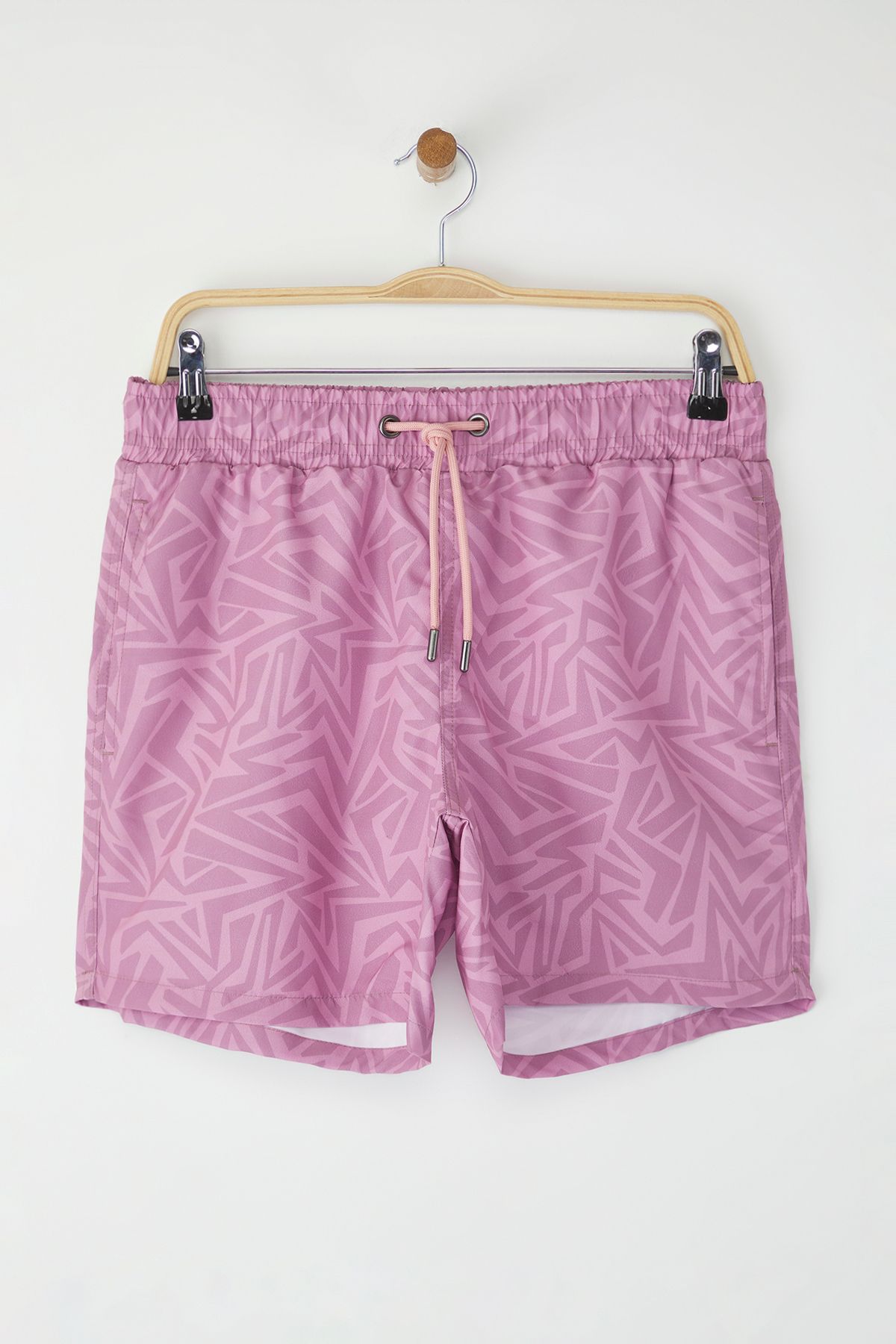 Trendyol Collection-Dusty Rose Standard Size Γεωμετρικό εμπριμέ μαγιό Σορτς θαλάσσης TMNSS24DS00007 5