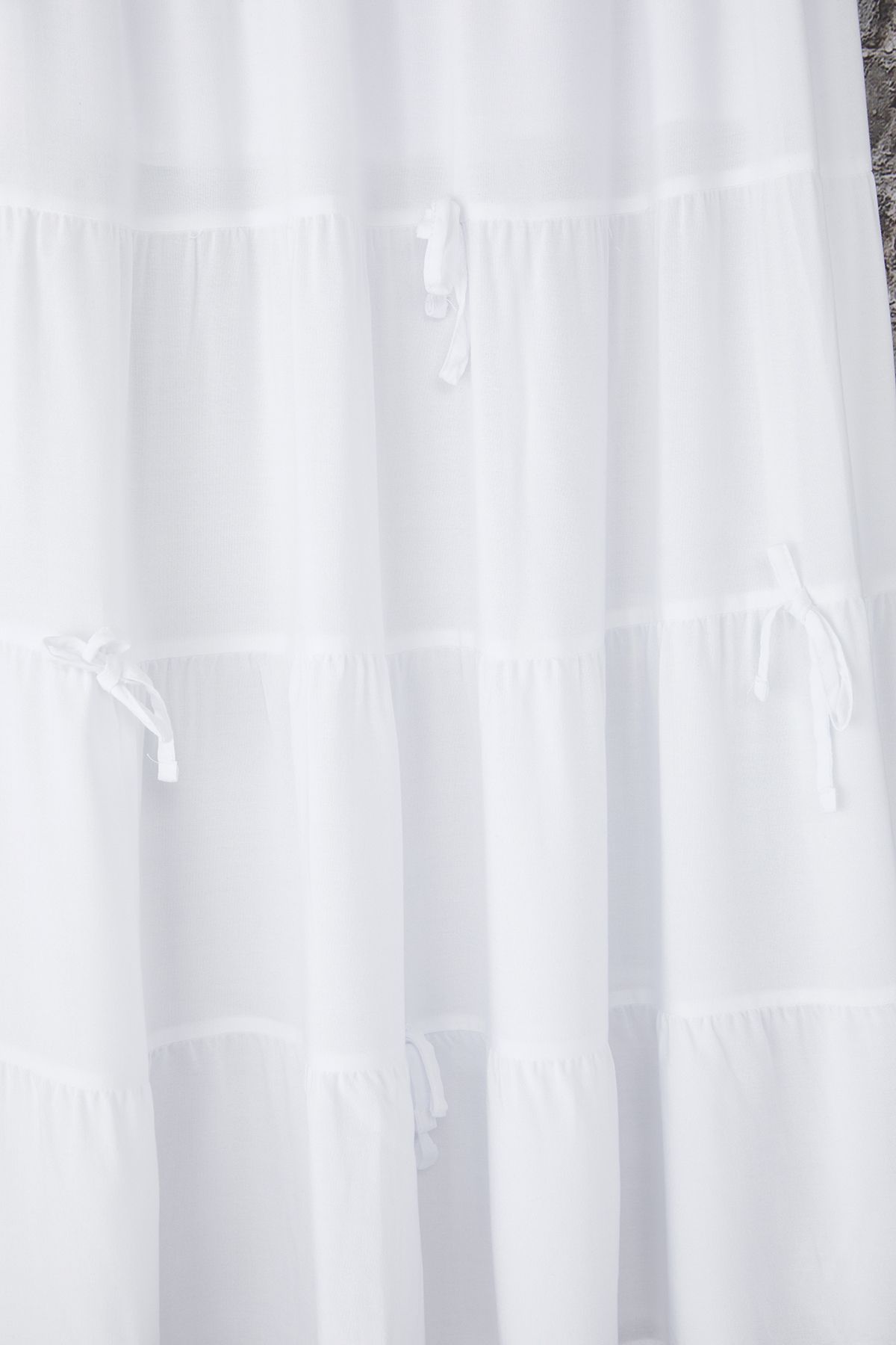 Trendyol Collection-Довга спідниця максі А-силуету з воланами та білою підкладкою, з віскози TWOSS25ET00090 6