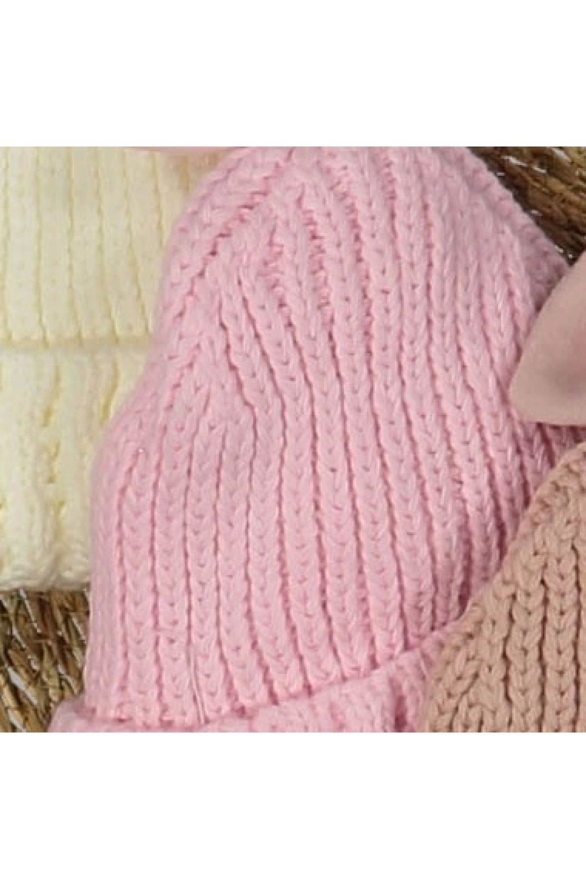 Kitti Bebe Kız Kulaklı Bere (1-4 Yaş) K24120-05 Açık Pembe