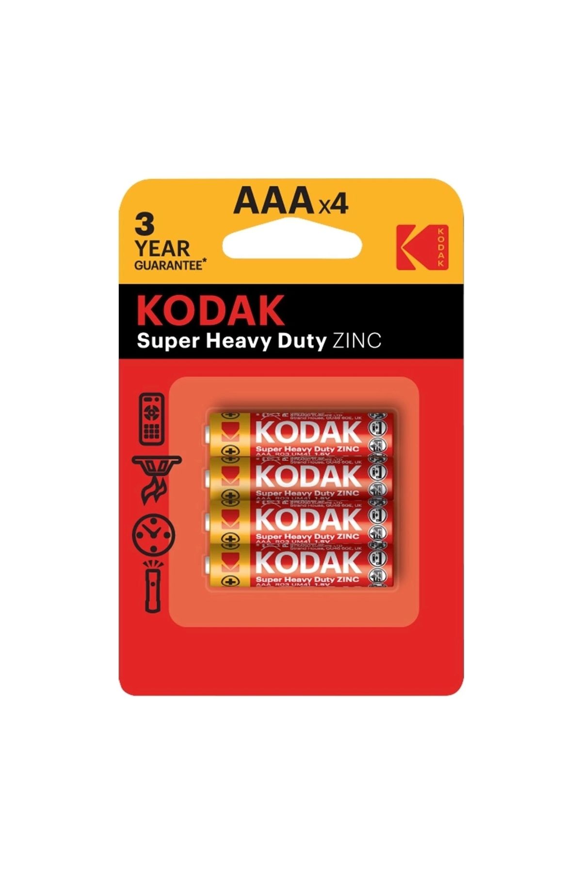 Kodak Çinko Karbon Blister İnce Pil 4lü AAA