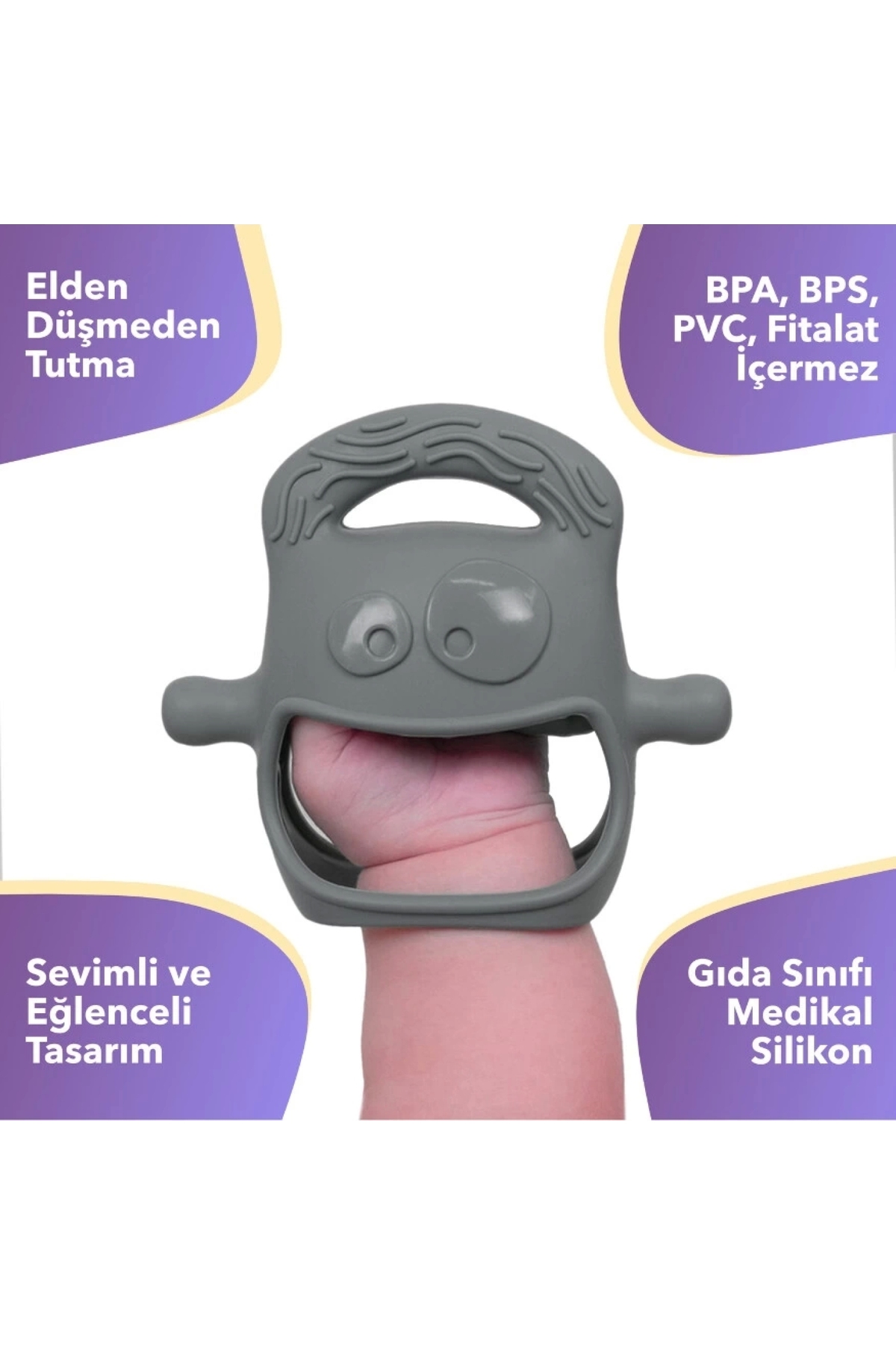 Mochi Diş Kaşıyıcı Gri fotoğrafı 4 (önizleme)