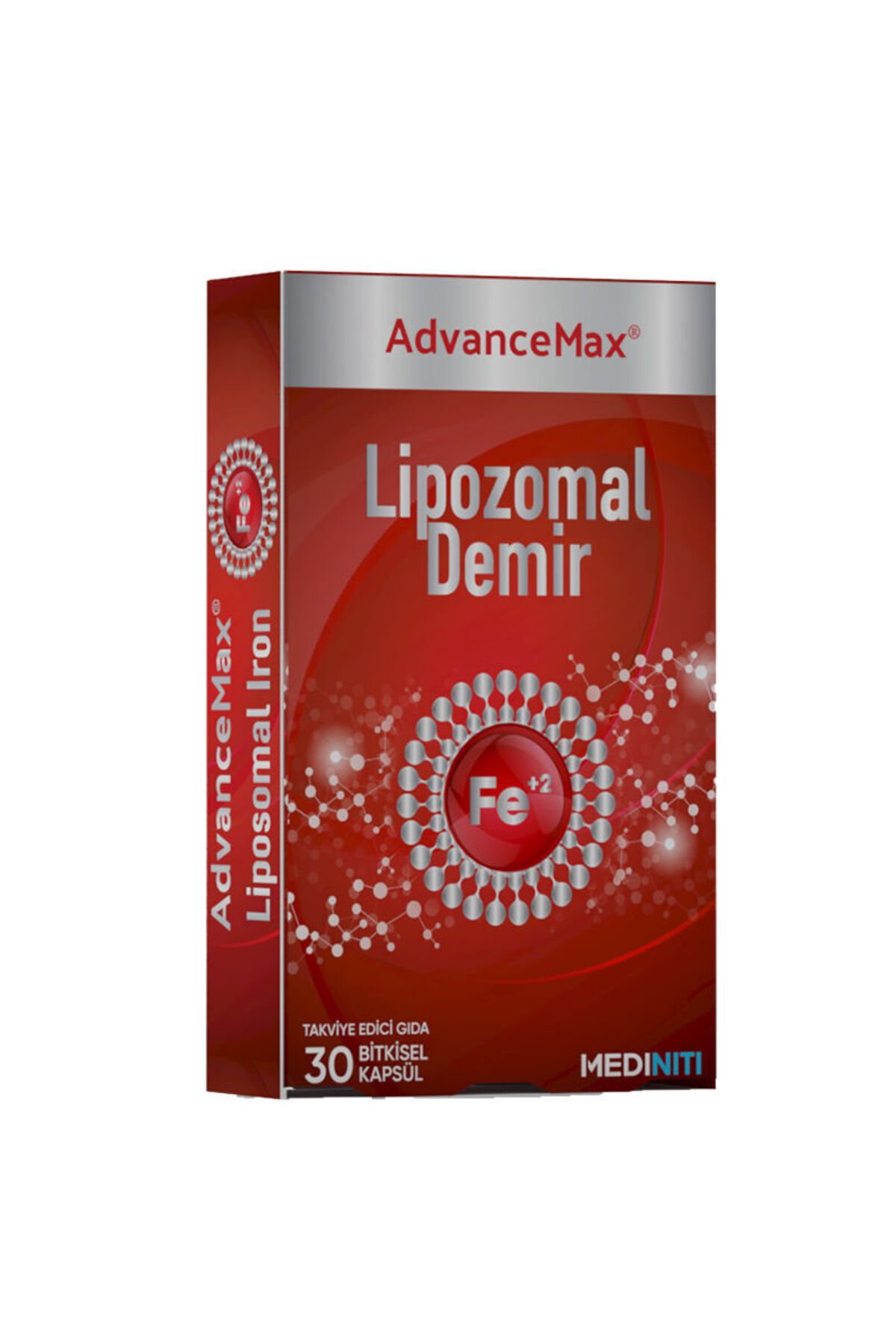 MEDİNİTİ Mediniti AdvanceMax Lipozomal Demir 30 Bitkisel Kapsül