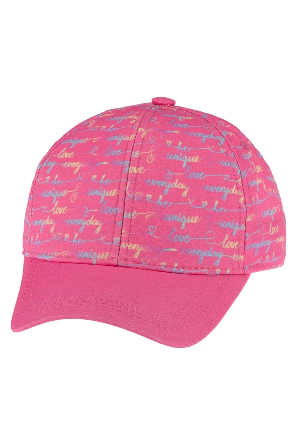 Kitti Çocuk Kız Şapka (4-8 Yaş) Y24240-07 Koyu Pembe