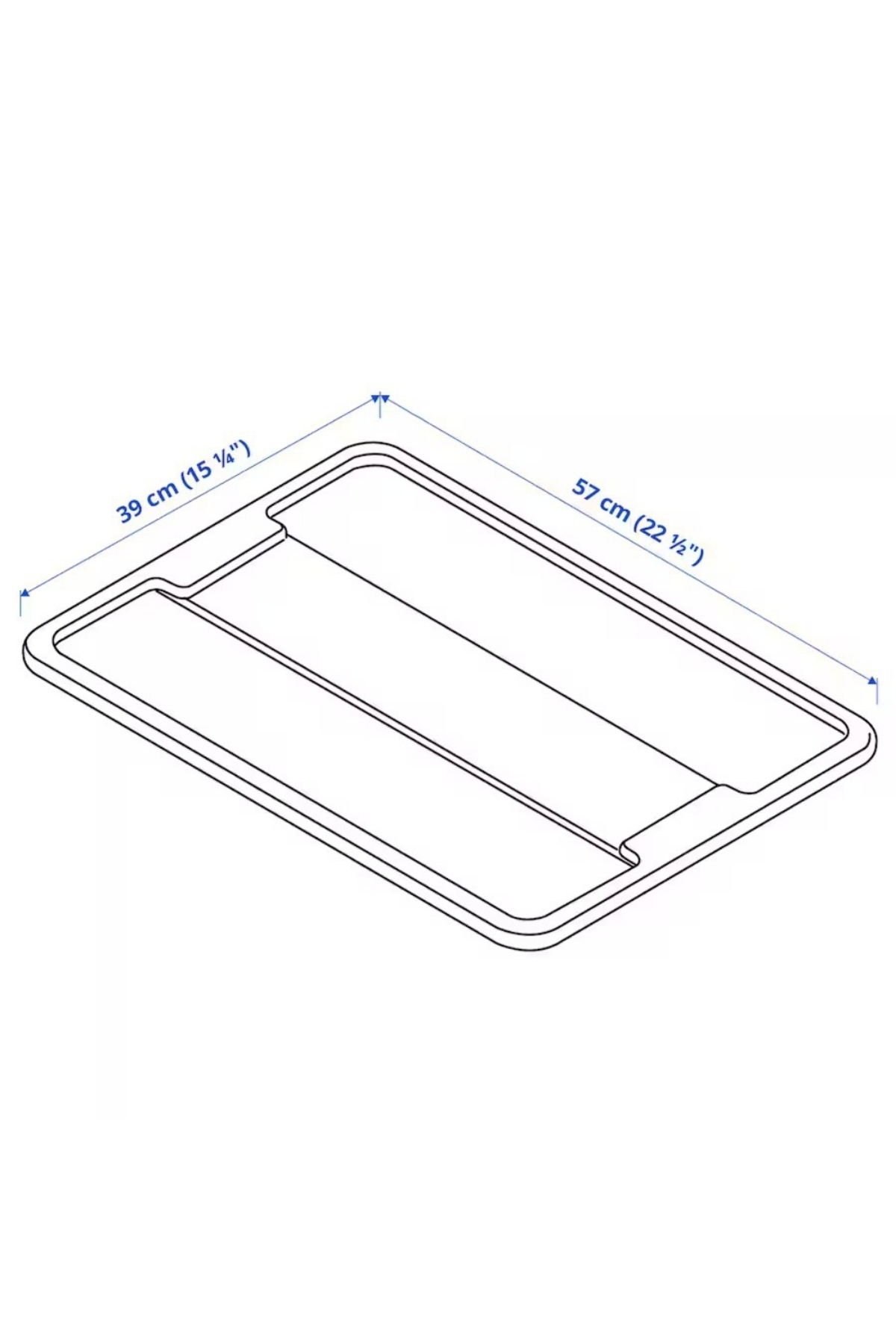 IKEA-SAMLA Transparent Lid for 45/65L Storage Box – 57x39 cm, Click Lock Design 3