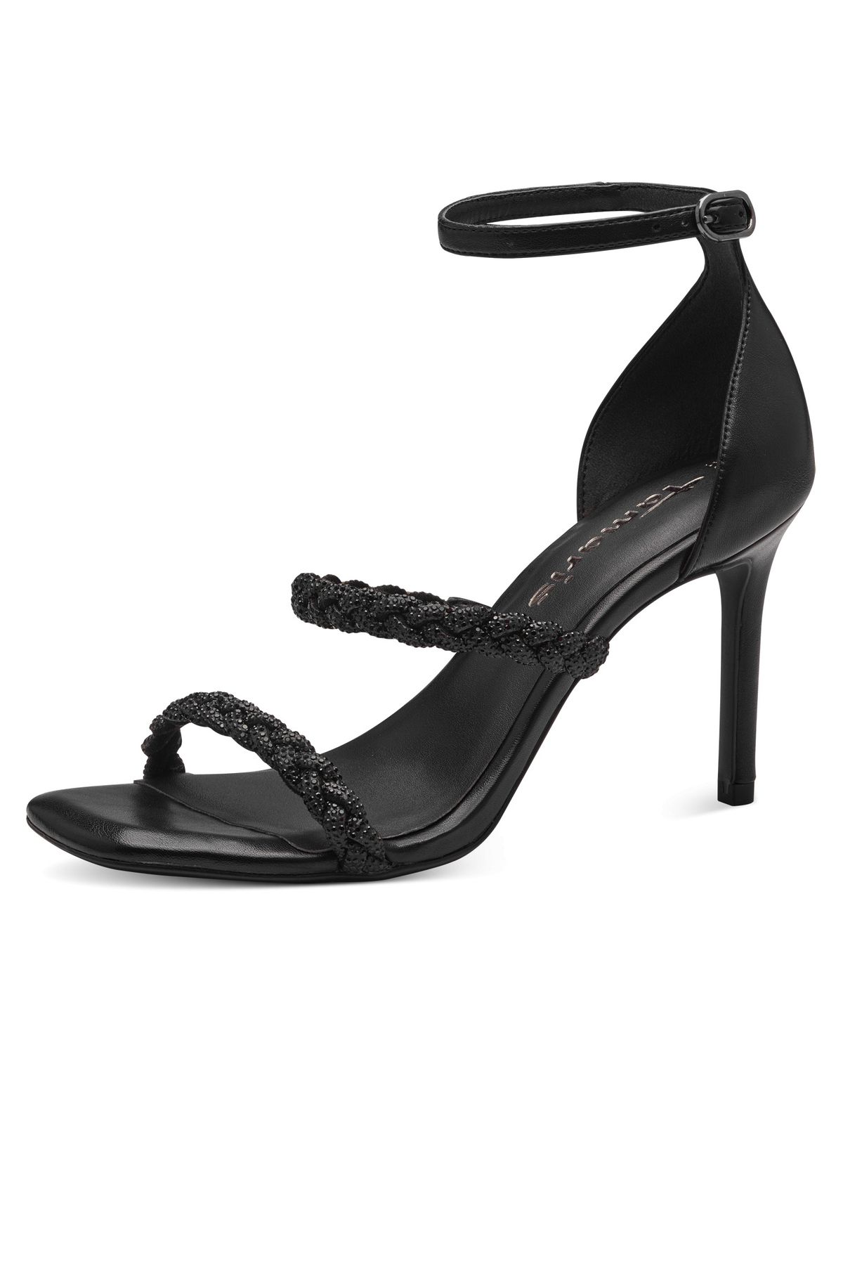 Tamaris-Damen Komfort Sandalen 1-28035-42 Schwarz 001 Black Textil/synthetik Mit Touch-it 2